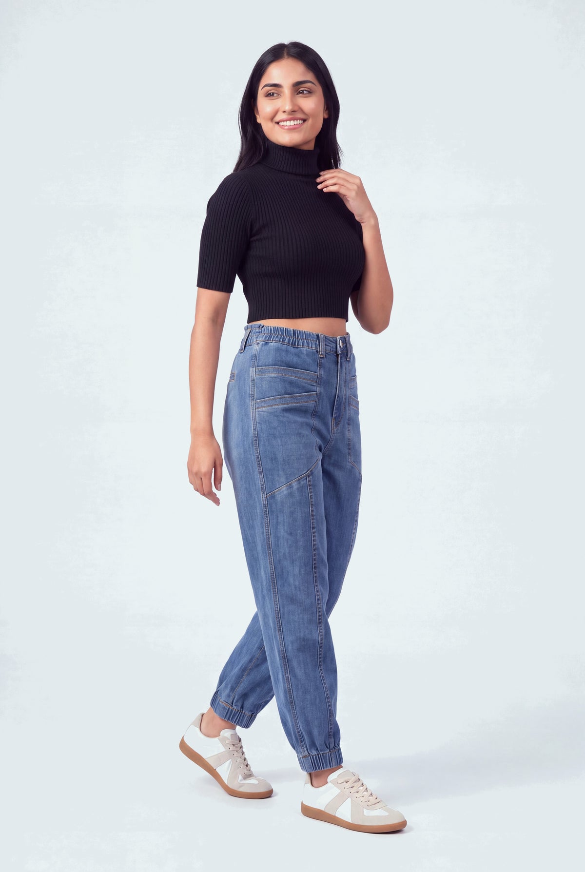 Mid Blue Jog Fit Jeans - Hustle N Holla