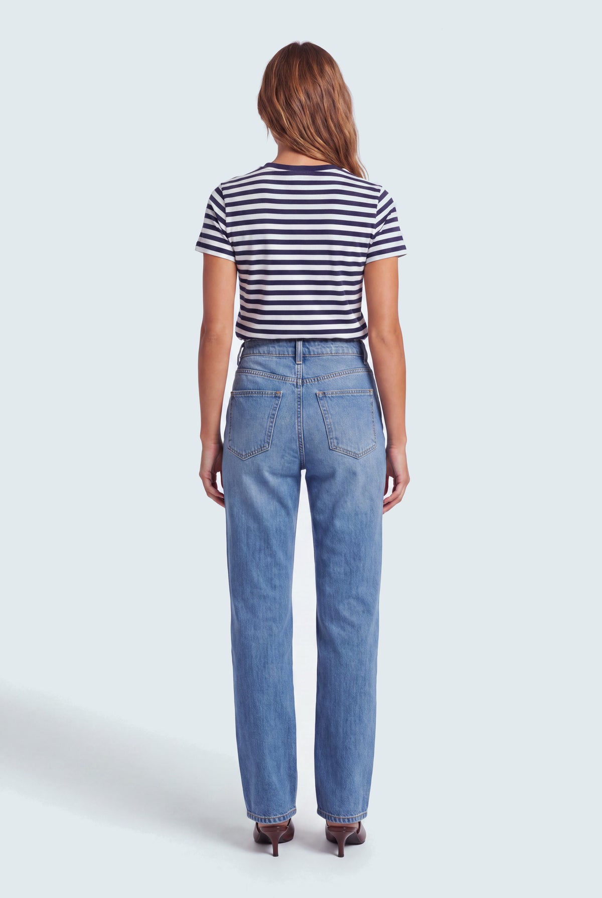 Mid Blue Straight Fit Jeans - Hustle N Holla