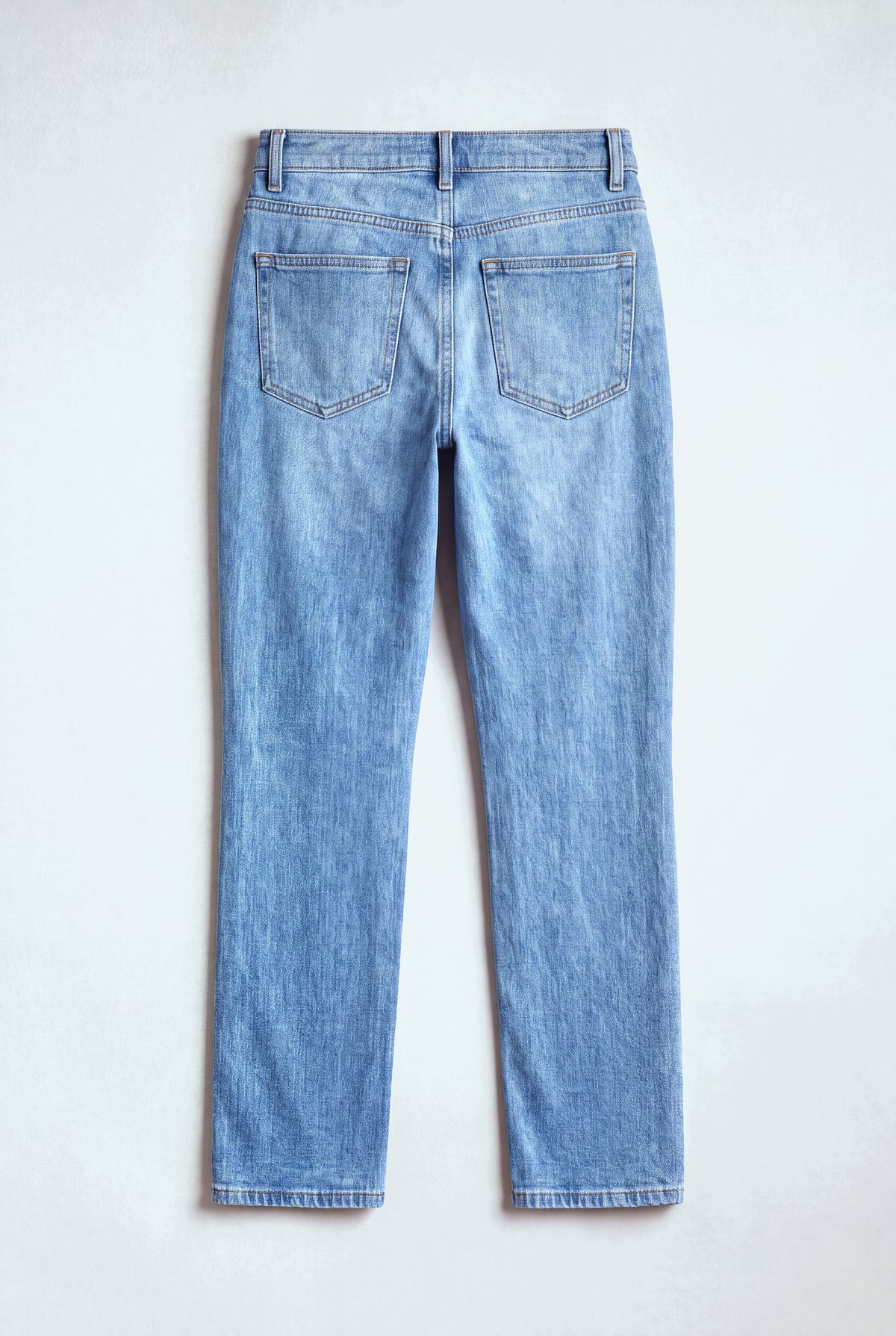 Mid Blue Straight Fit Jeans - Hustle N Holla
