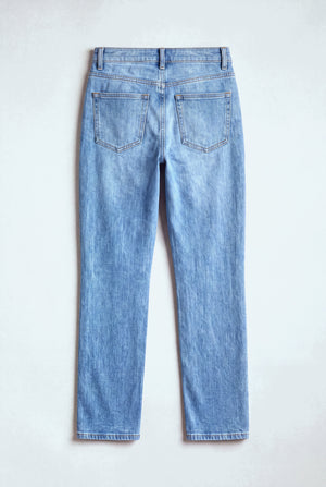 Mid Blue Straight Fit Jeans - Hustle N Holla