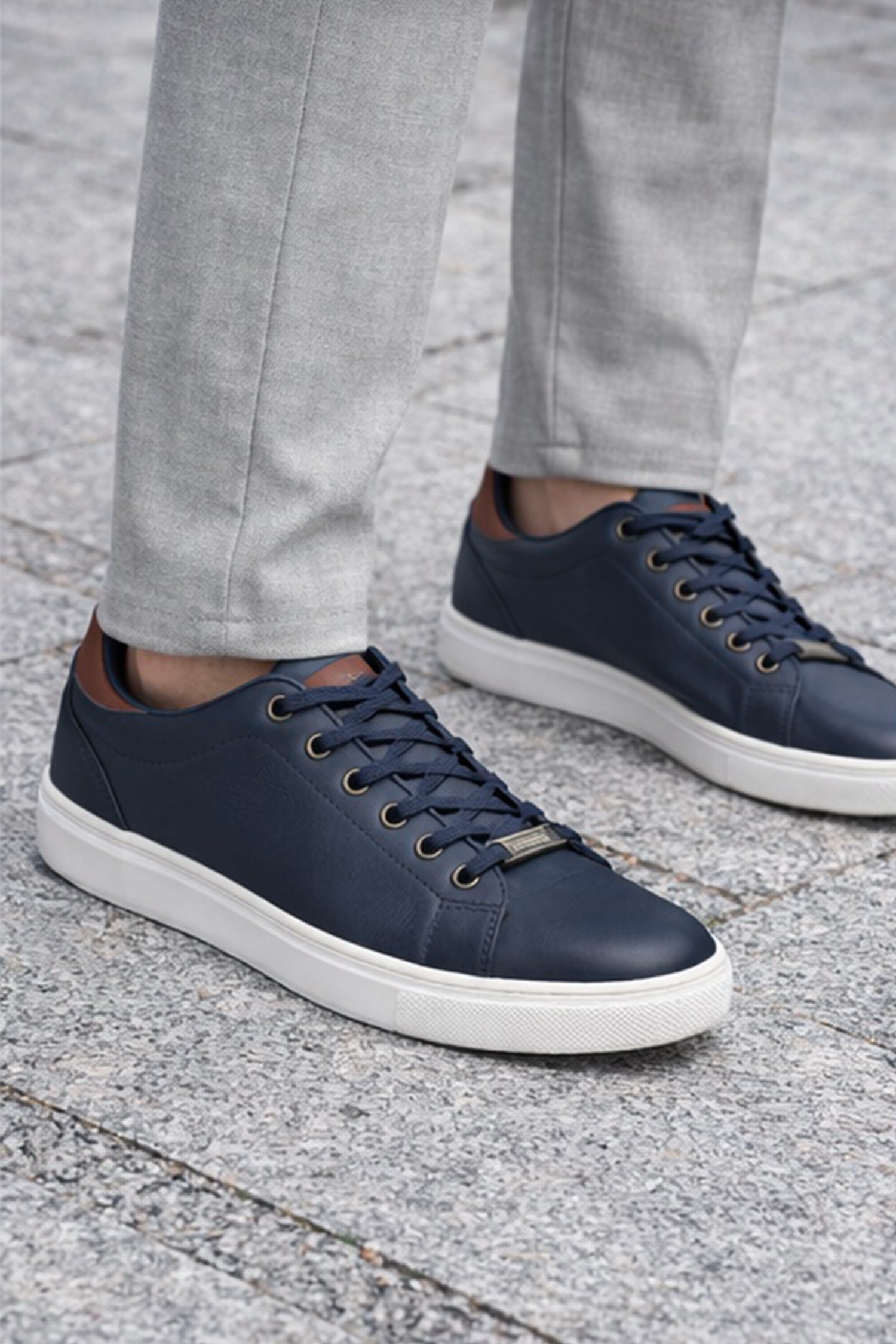 Navy Suede Low Top Sneakers - Hustle N Holla