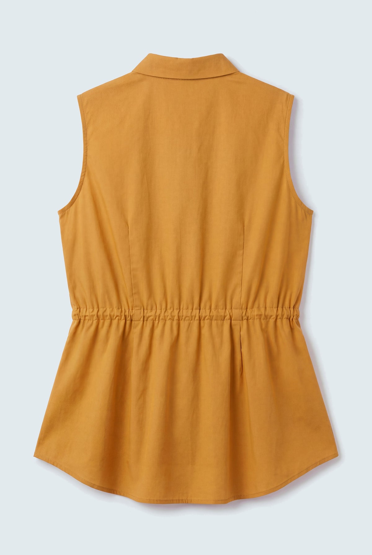 Mustard Slim Fit Sleeveless Shirt - Hustle N Holla