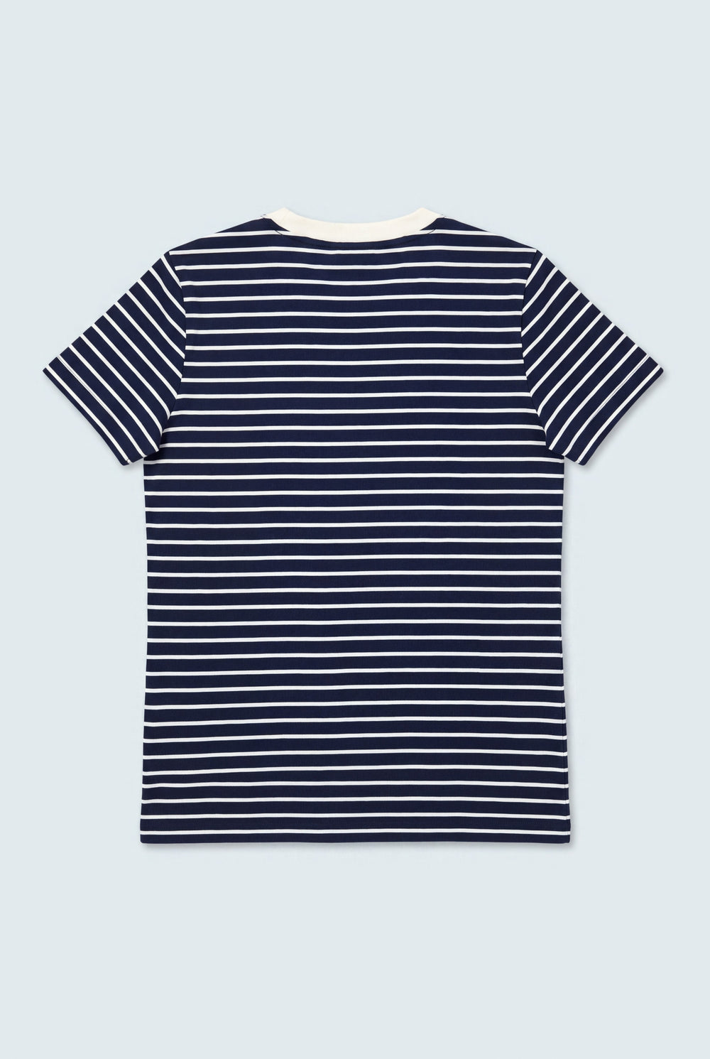 Navy & White Striped Regular Fit T-Shirts - Hustle N Holla