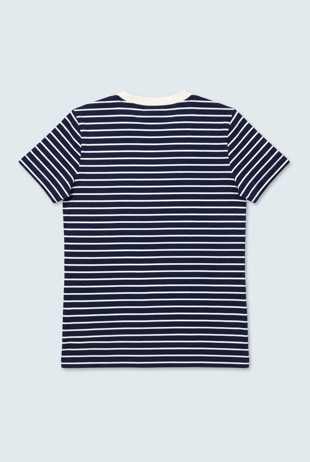 Navy & White Striped Regular Fit T-Shirts - Hustle N Holla