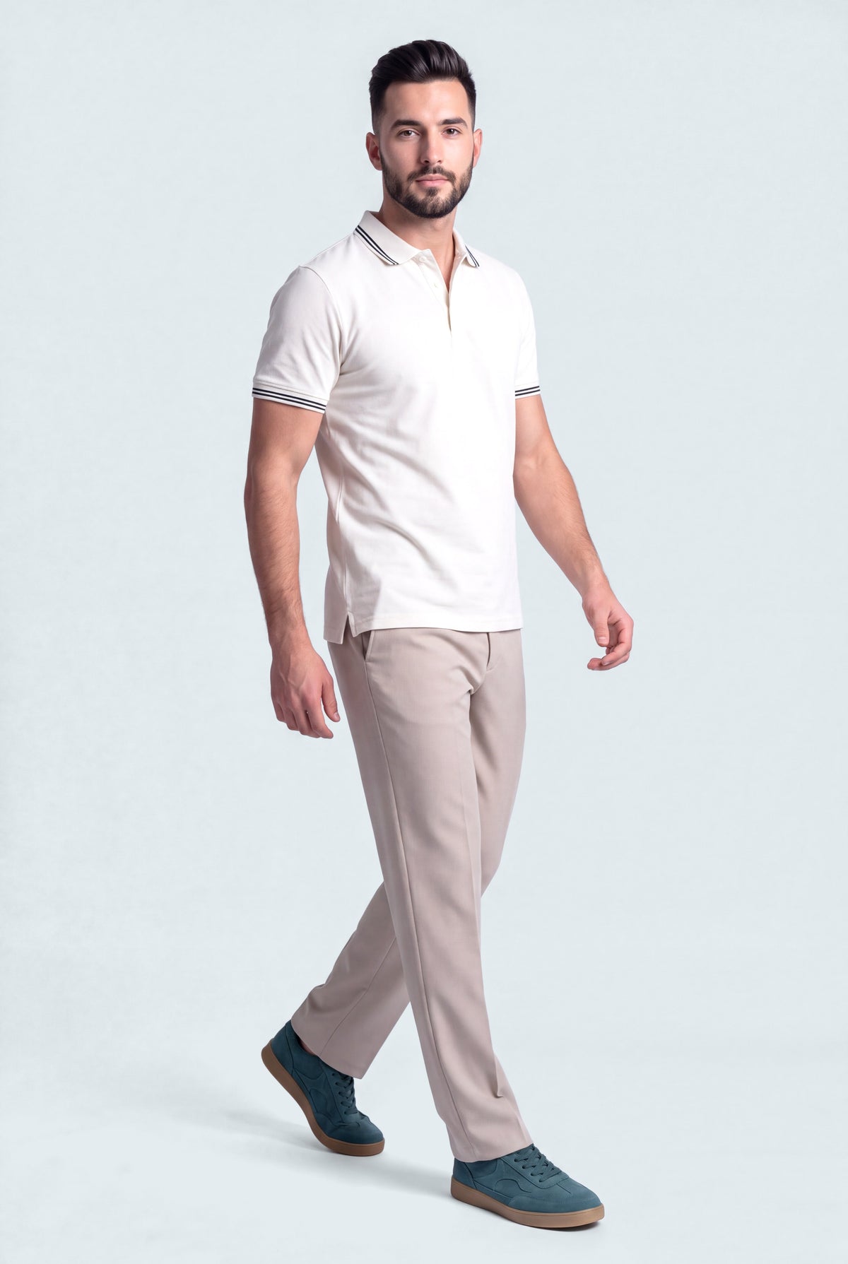 Off White Regular Fit Pique Polo - Hustle N Holla