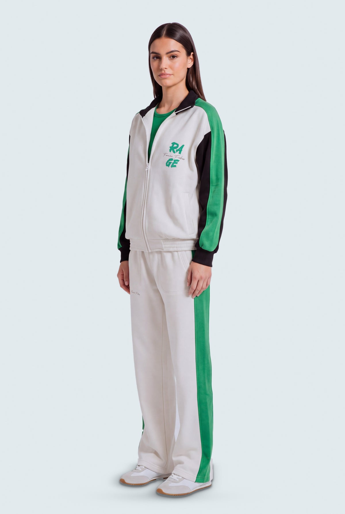 Off White Relaxed Fit Mock Neck Zipper - Hustle N Holla