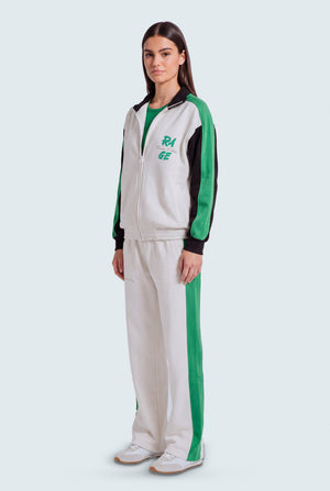 Off White Relaxed Fit Mock Neck Zipper - Hustle N Holla