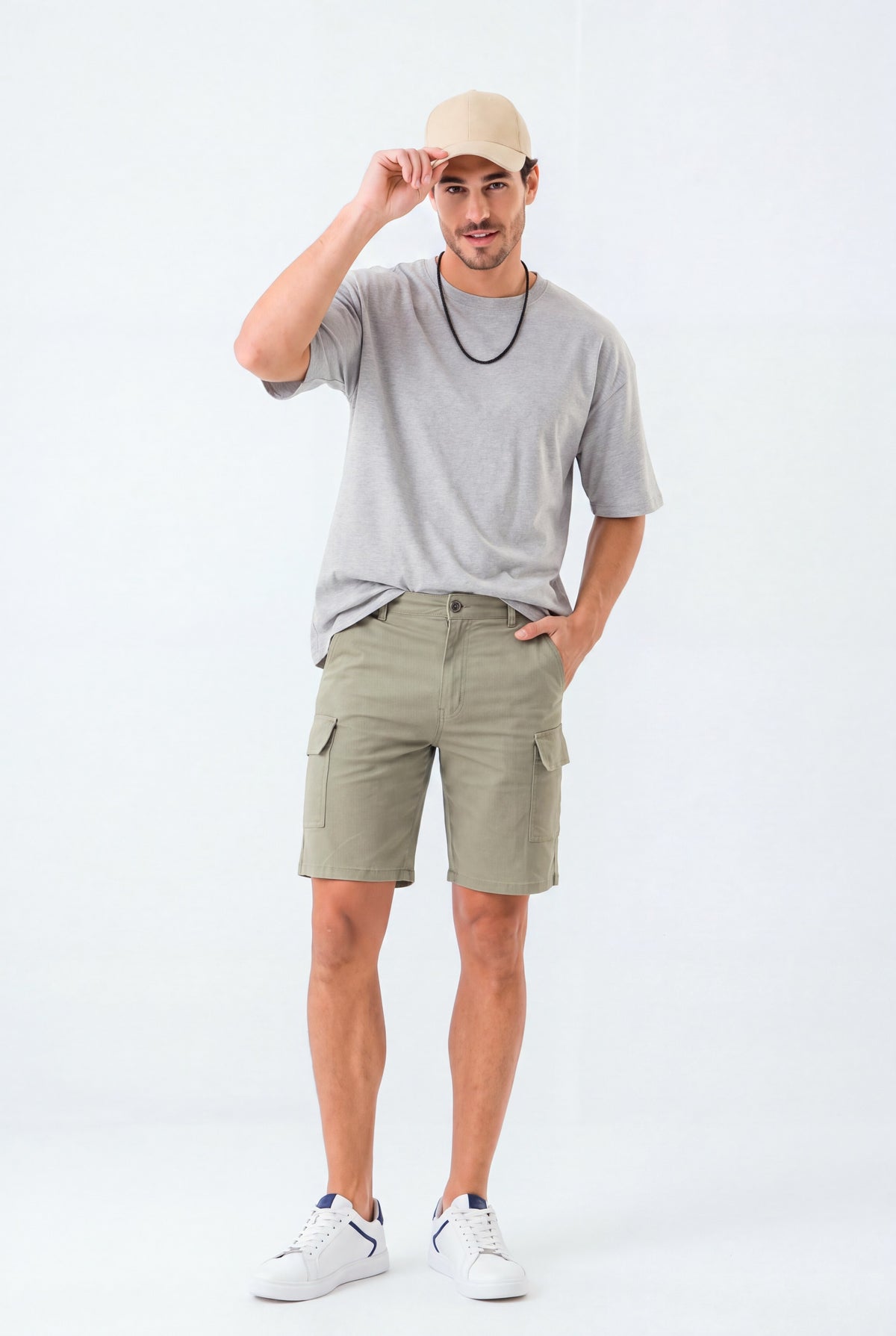 Olive Green Cargo Chino Shorts - Hustle N Holla