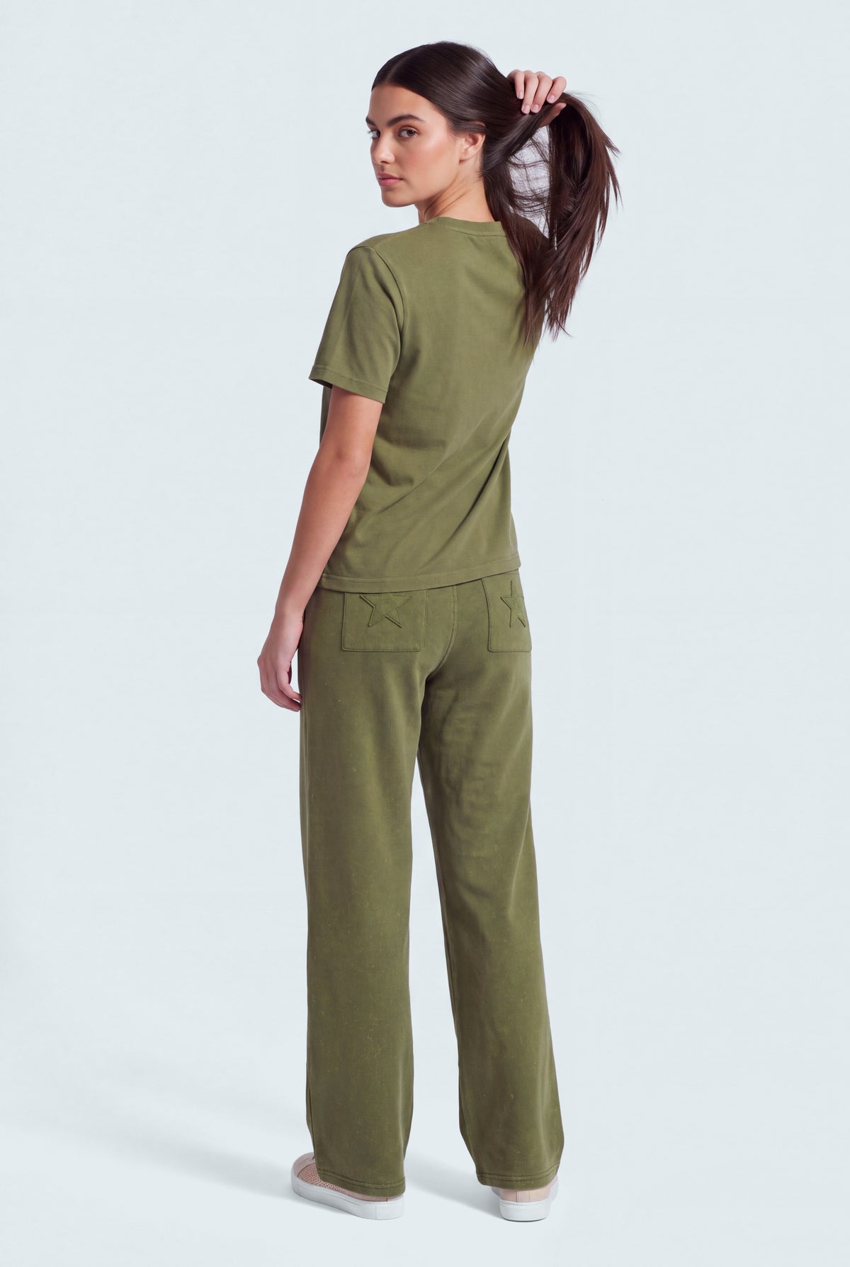 Olive Green Garment Wash Regular Fit T-Shirt - Hustle N Holla