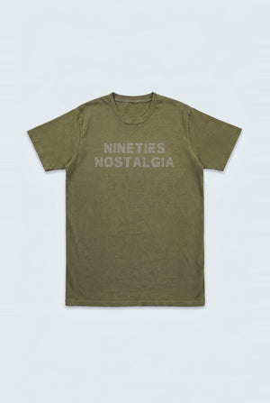 Olive Green Garment Wash Regular Fit T-Shirt - Hustle N Holla