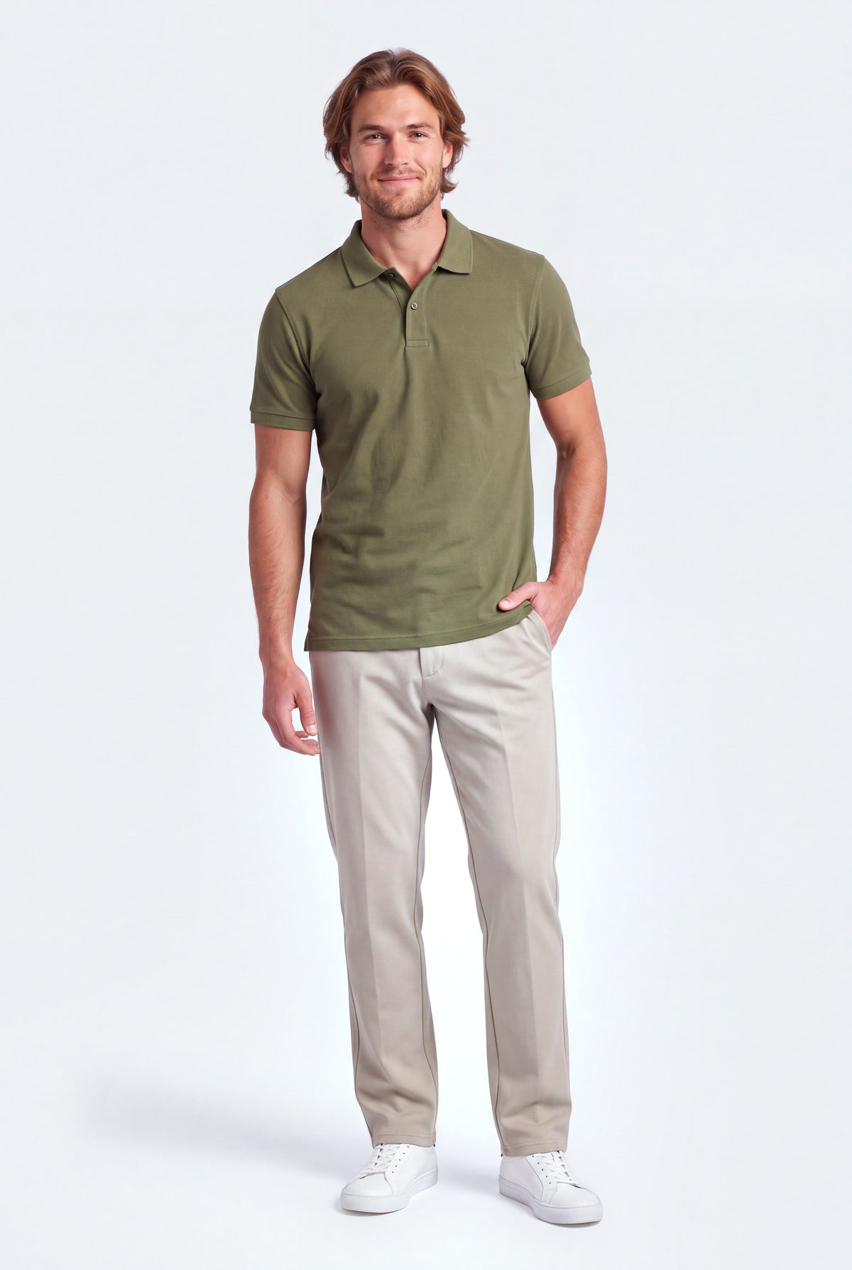 Olive Green Regular Fit Pique Polo - Hustle N Holla