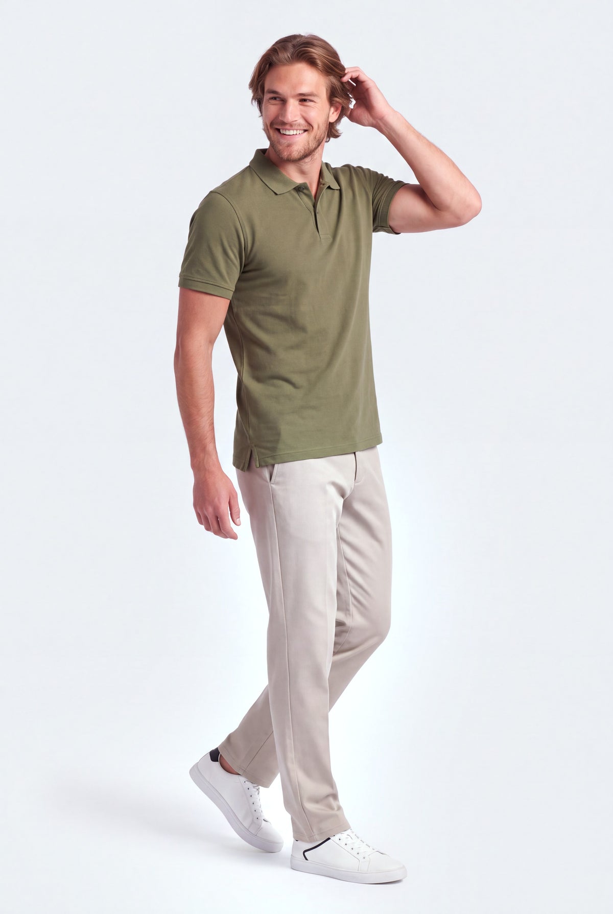 Olive Green Regular Fit Pique Polo - Hustle N Holla