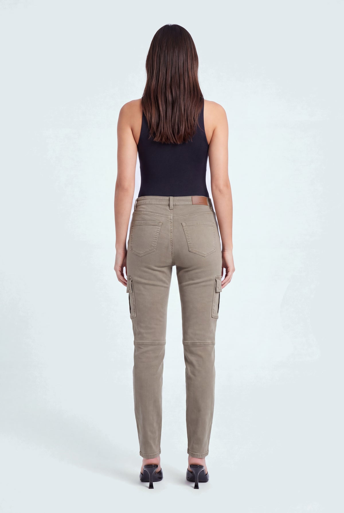 Olive Green Slim Fit Cargo Jeans - Hustle N Holla