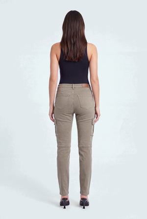 Olive Green Slim Fit Cargo Jeans - Hustle N Holla