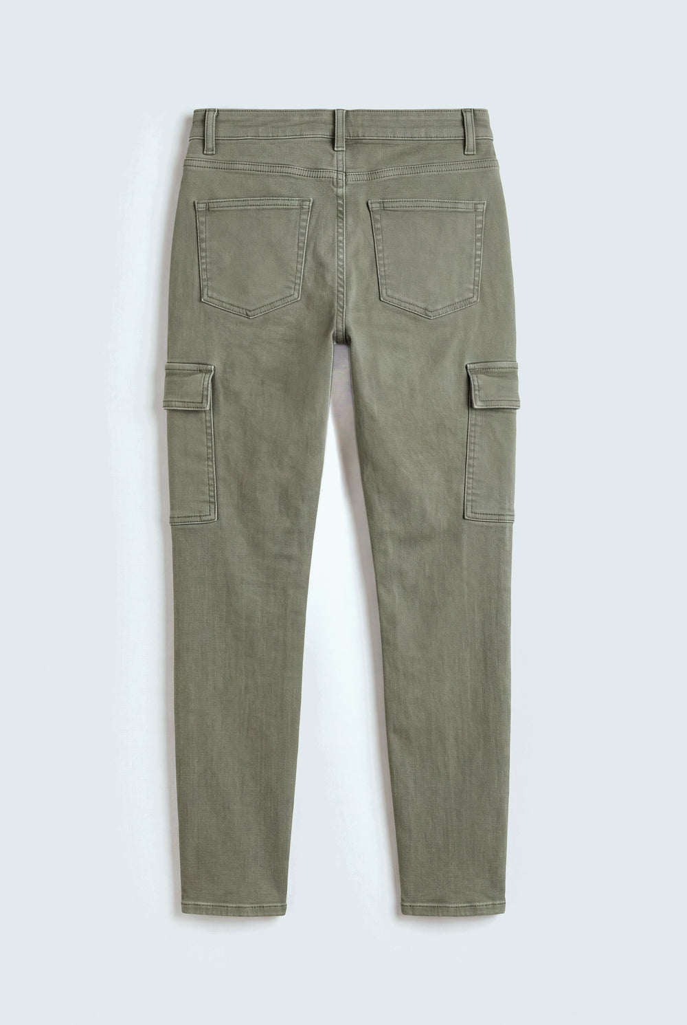 Olive Green Slim Fit Cargo Jeans - Hustle N Holla