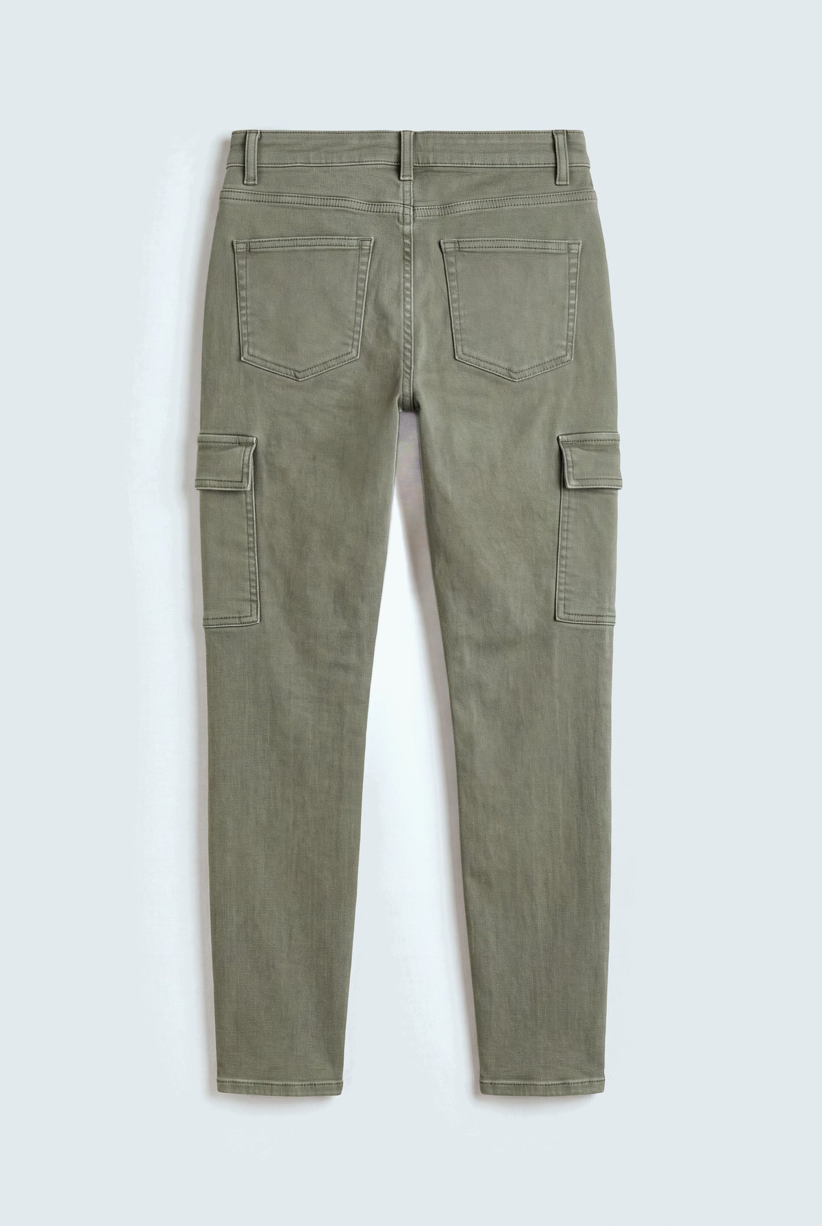 Olive Green Slim Fit Cargo Jeans - Hustle N Holla