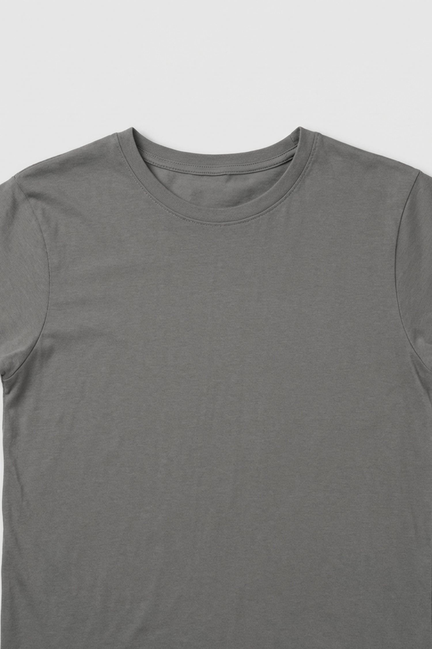 Unisex Basic Grey Relaxed Fit T-Shirt