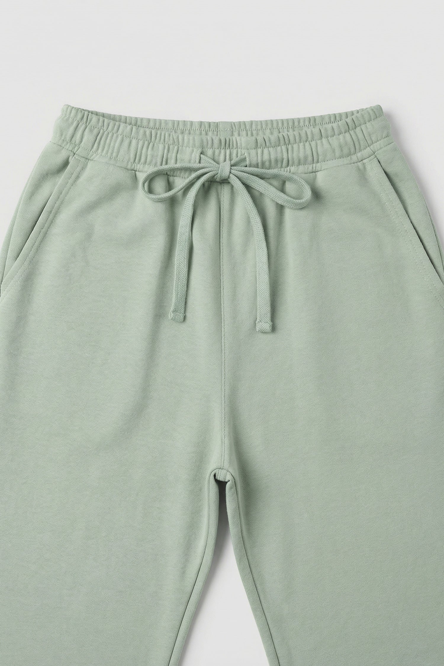 Sage Green Acid Washed Slim Fit Trousers