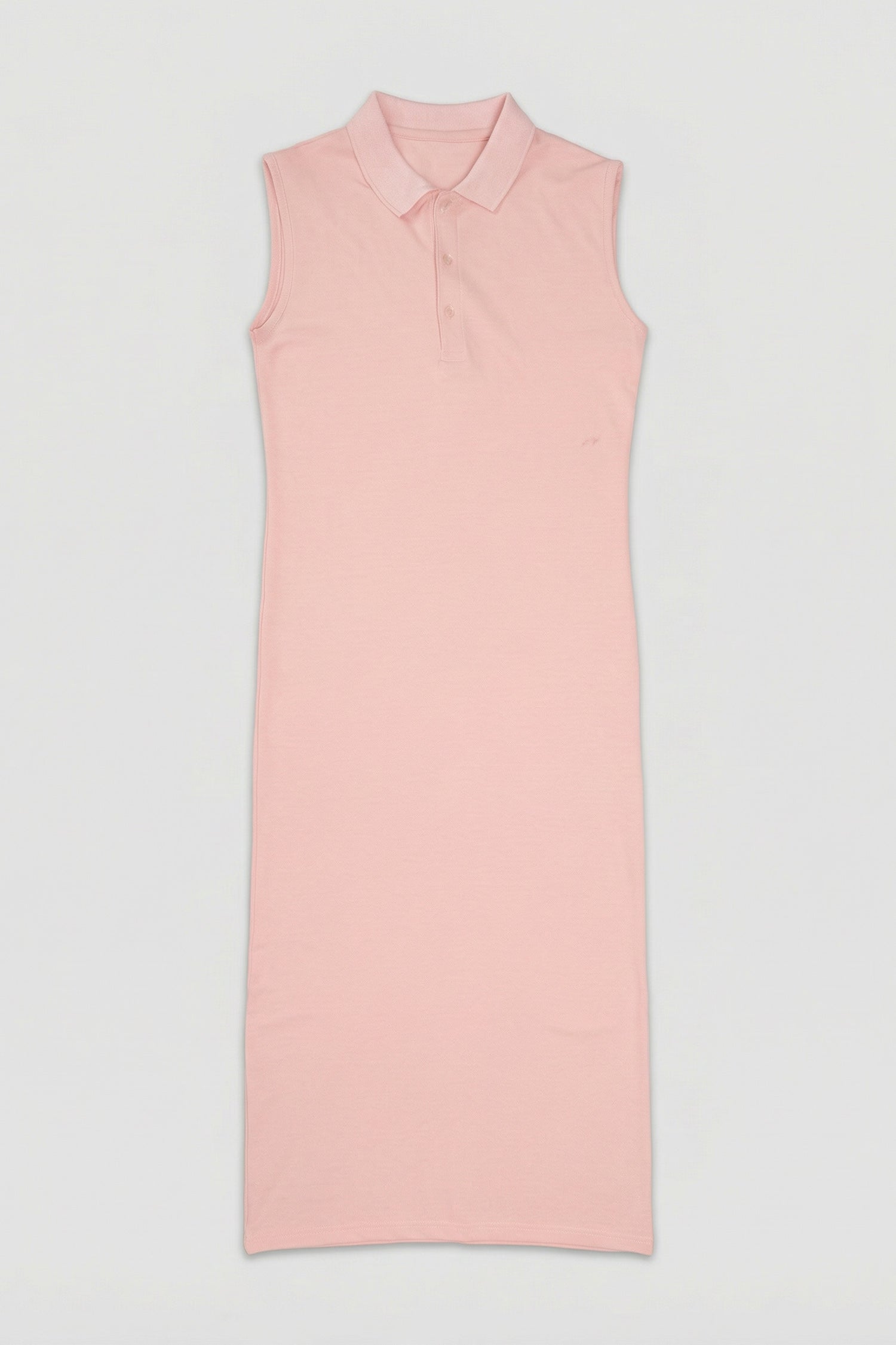 Pink Slim Fit Polo Dress
