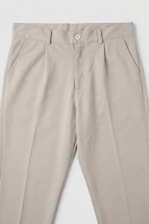 Beige Tailored Fit Signature Soft Trousers - Hustle N Holla