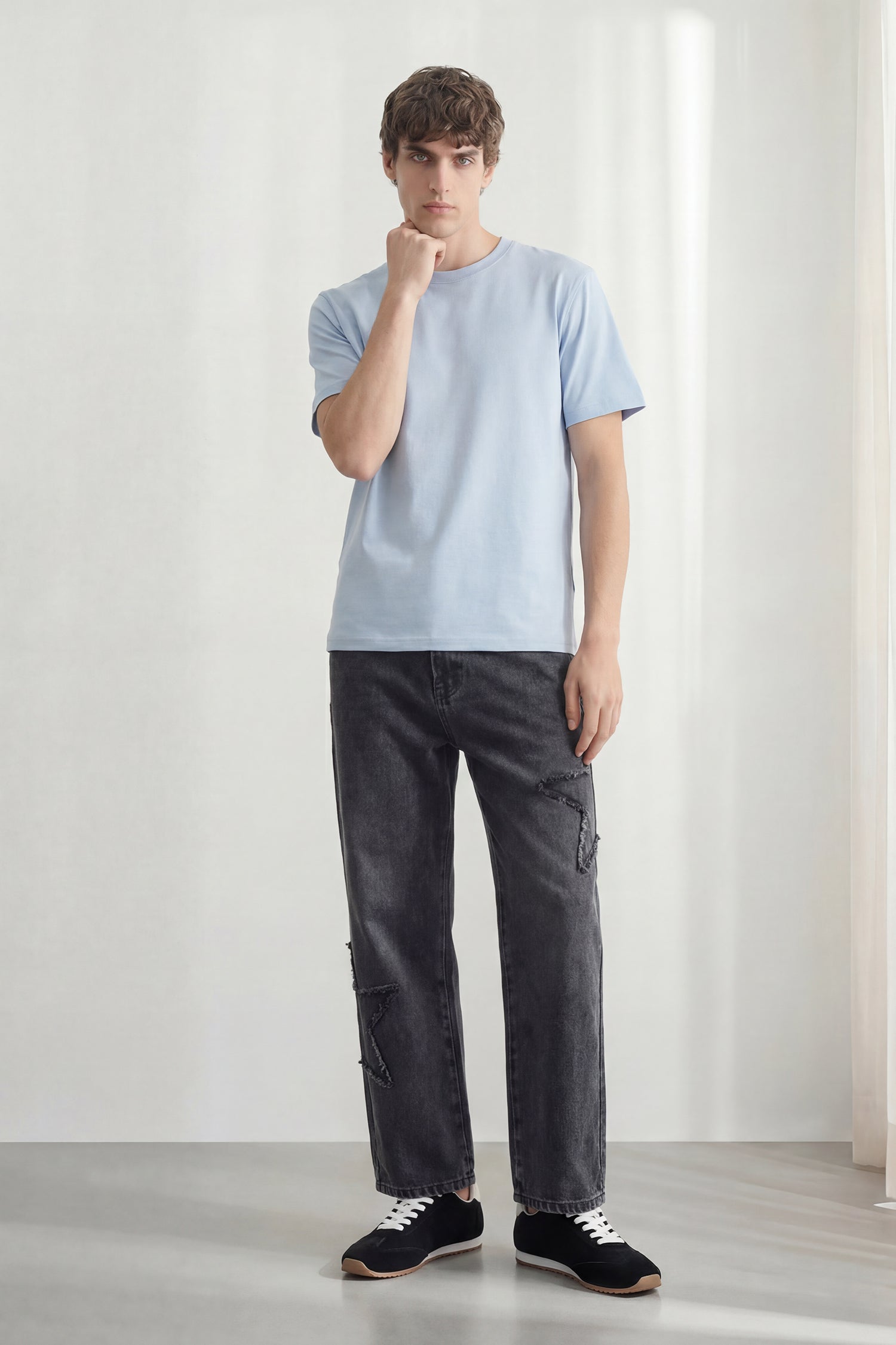 Cool Blue Boxy Fit T-Shirt