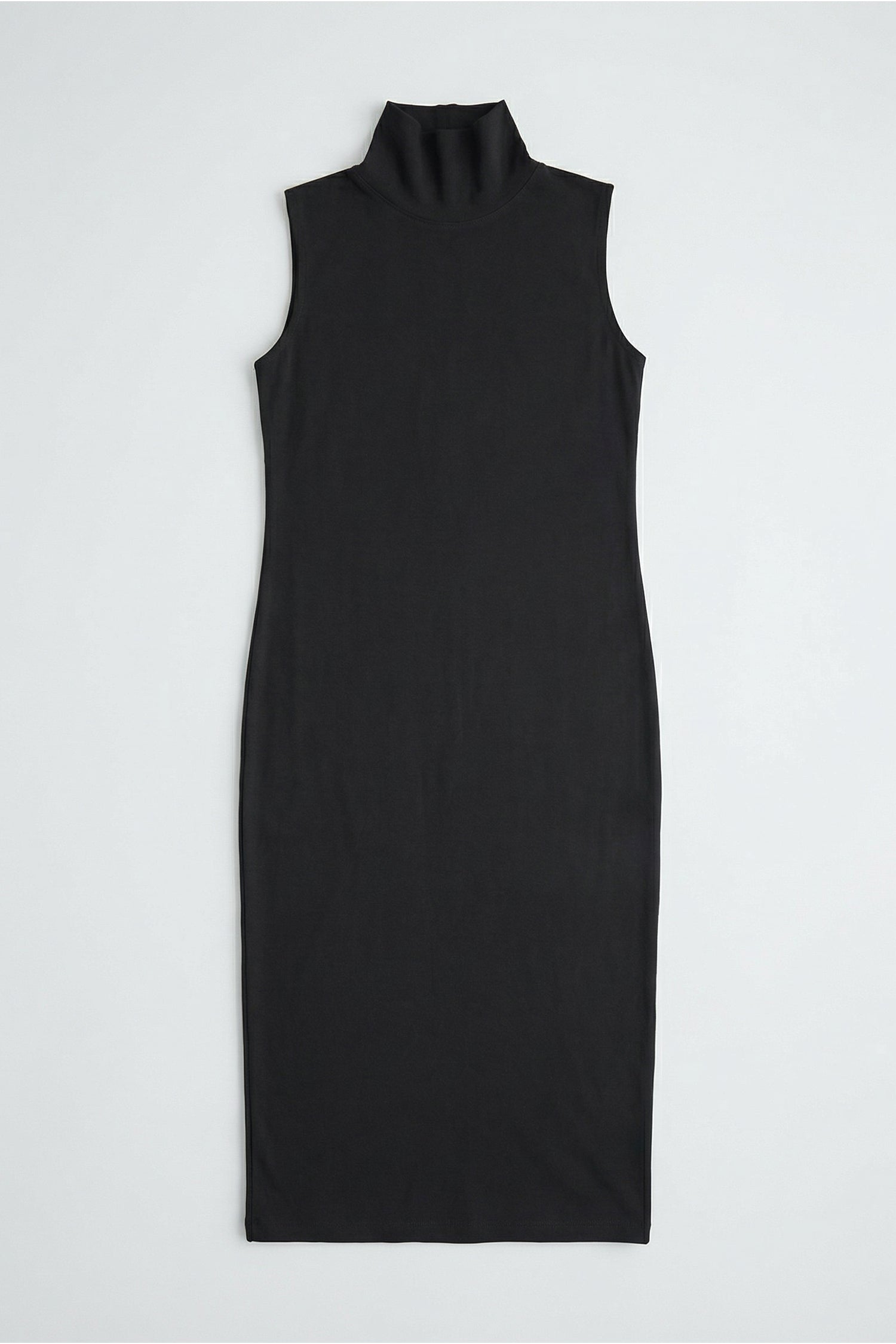 Black Mock Neck Slim Fit Bodycon Dress - Hustle N Holla
