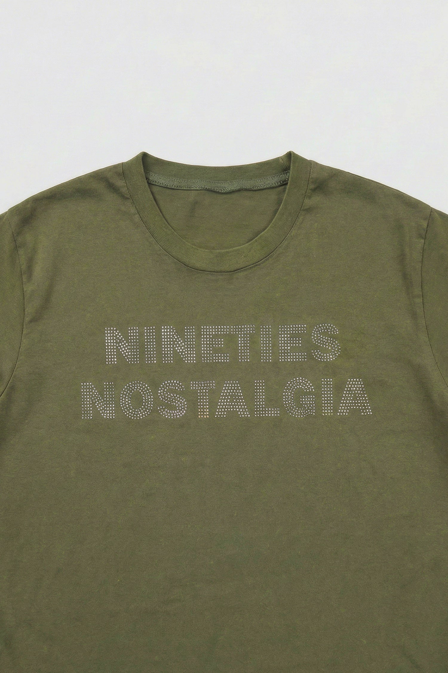 Olive Green Garment Wash Regular Fit T-Shirt - Hustle N Holla