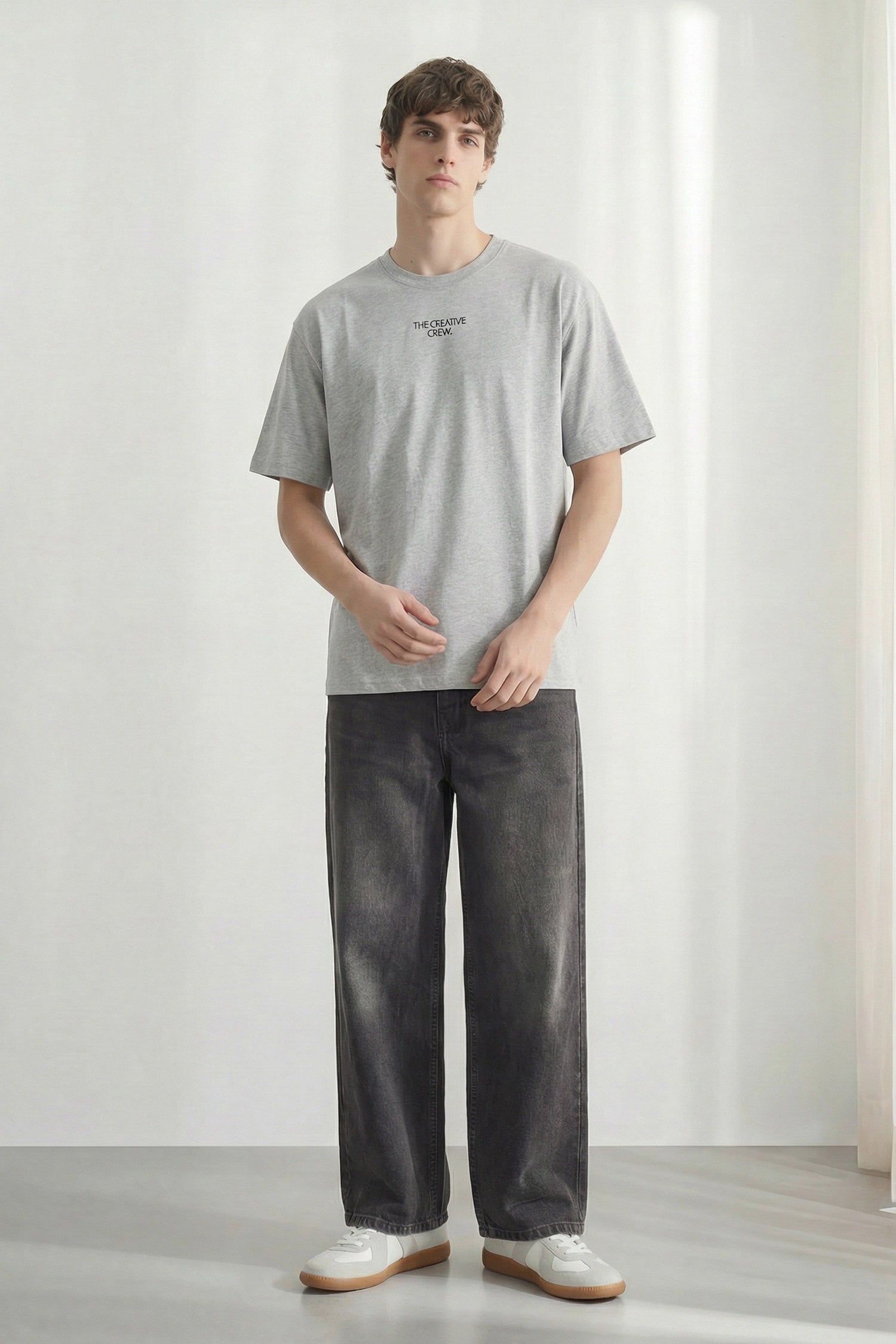 Grey Loose Fit Graphic T-Shirt - Hustle N Holla