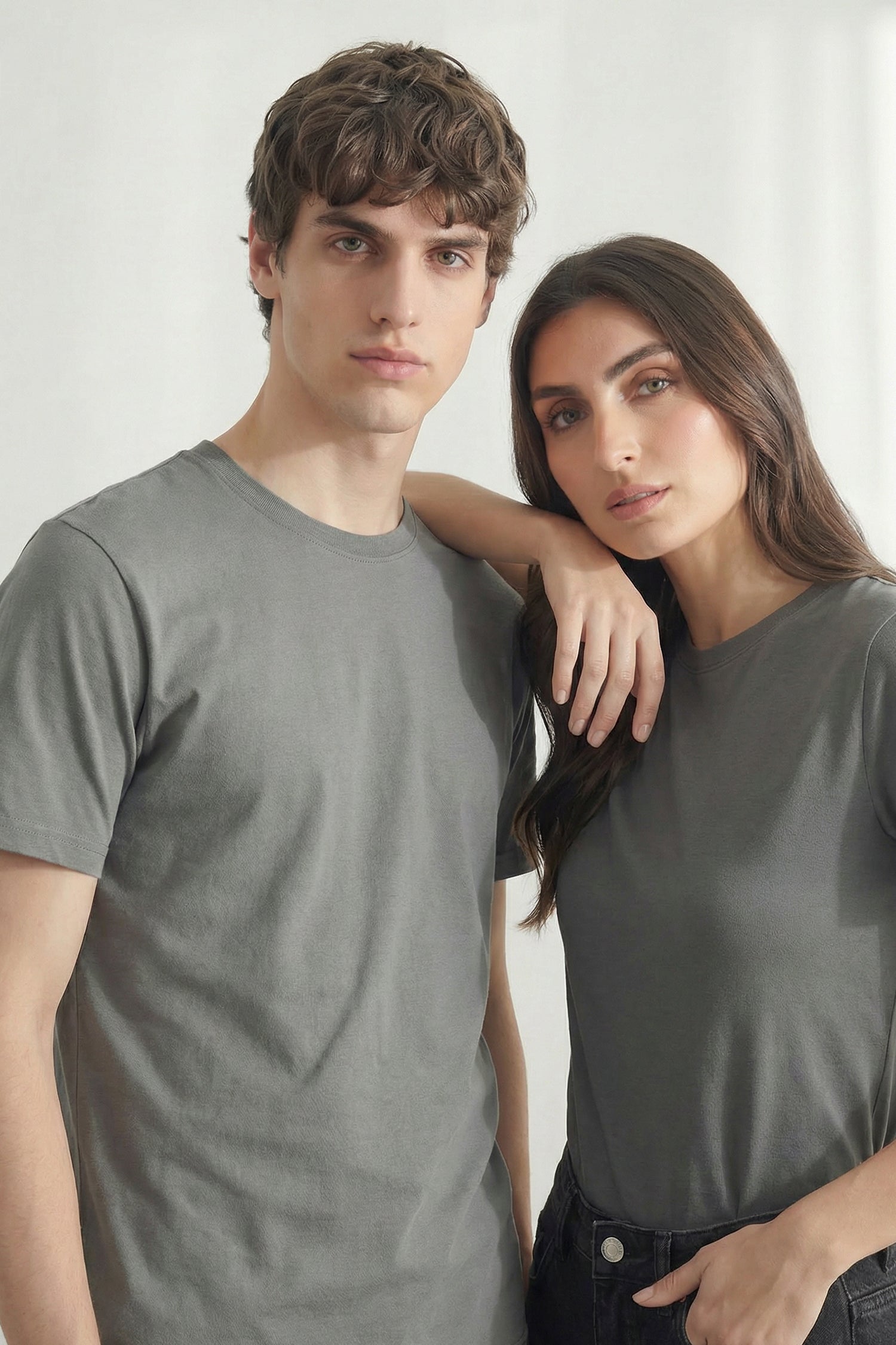 Unisex Basic Grey Relaxed Fit T-Shirt - Hustle N Holla