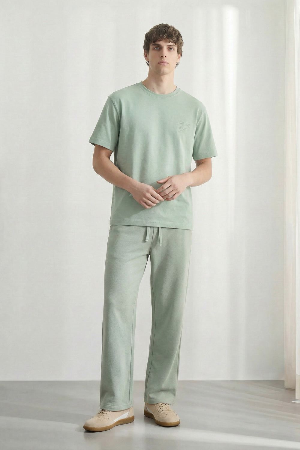 Sage Green Straight Fit Signature Soft Trousers - Hustle N Holla