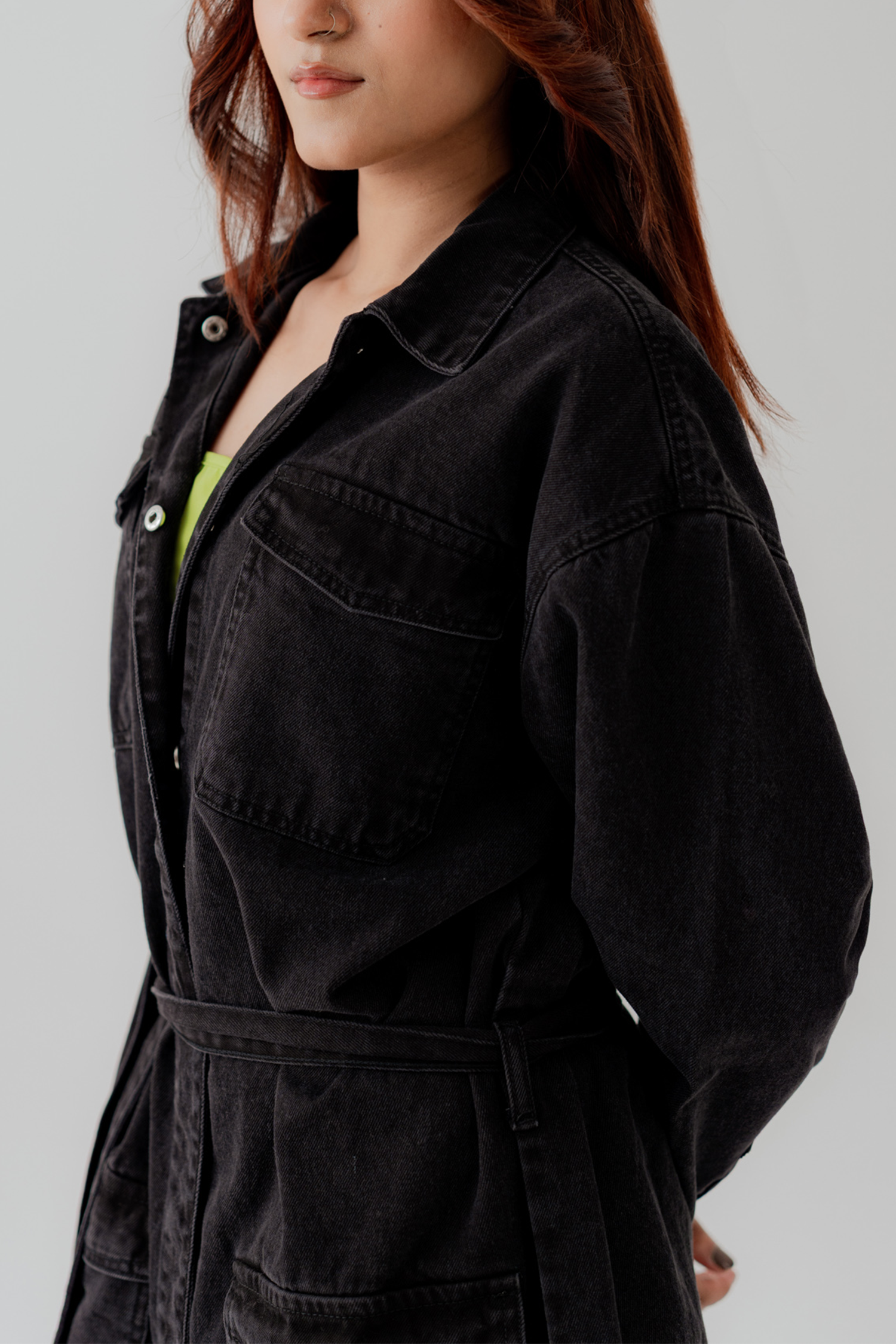 Jet Black Denim Midi Dress - Hustle N Holla