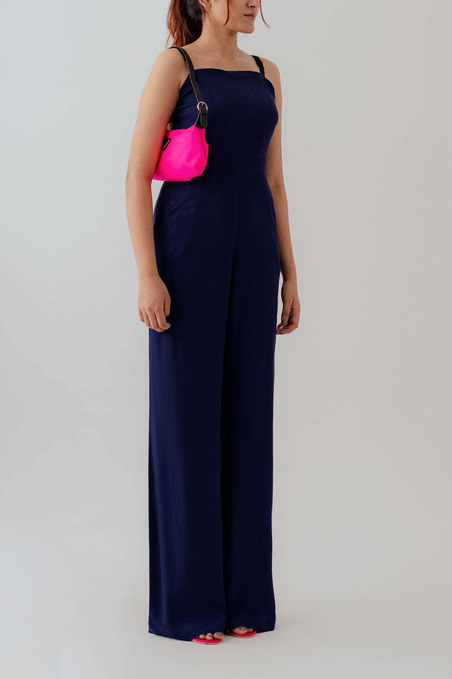 Navy Blue Slim Fit Jumpsuit - Hustle N Holla