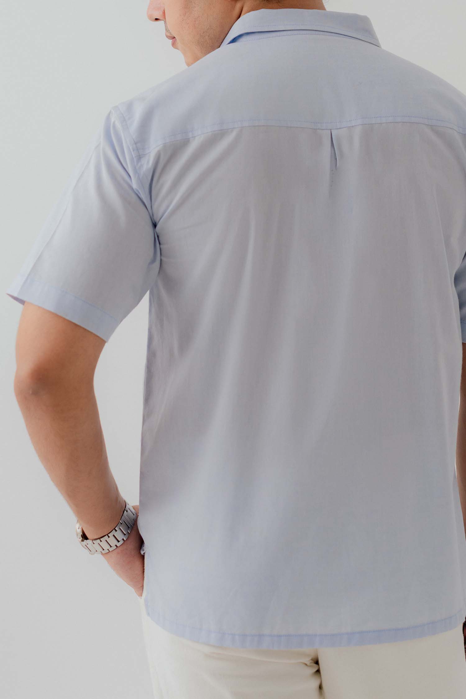 Light Blue Relaxed Fit Button Down Shirt - Hustle N Holla