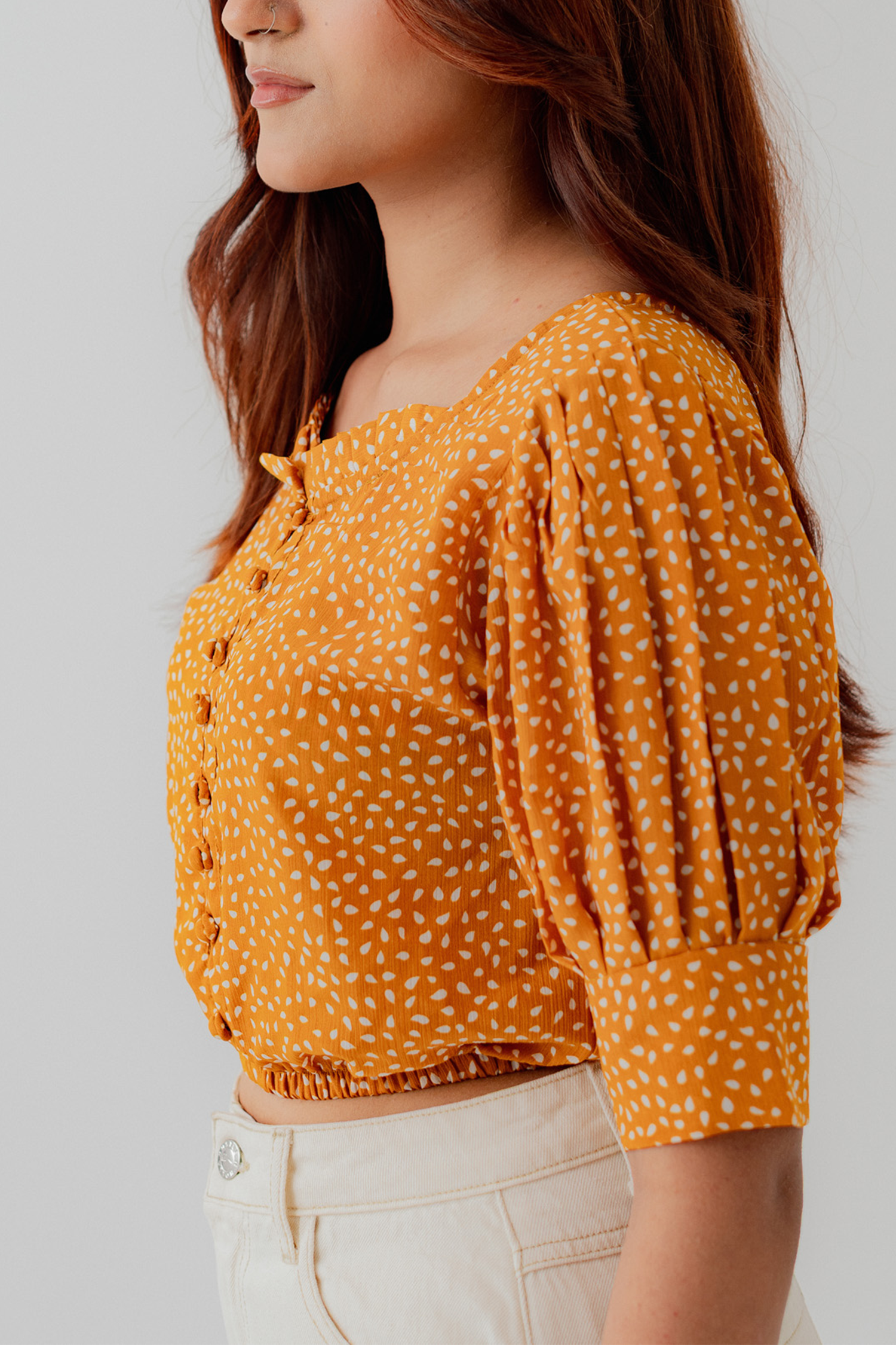 Printed Slim Fit Crop Top - Hustle N Holla