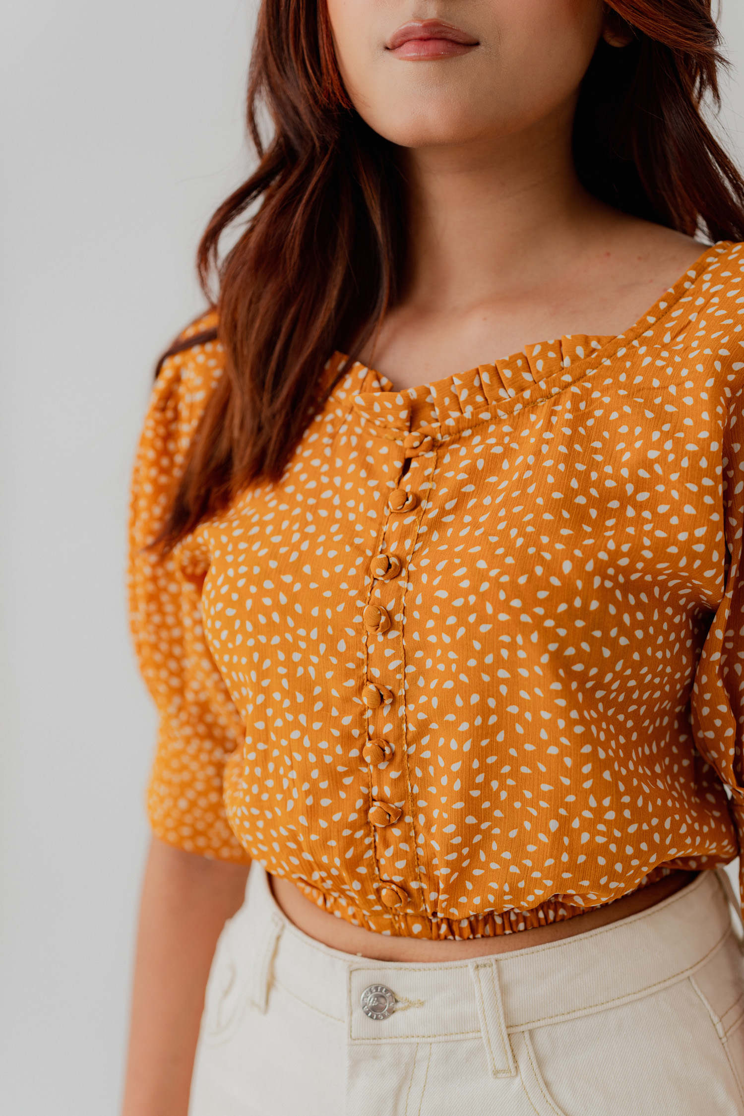 Printed Slim Fit Crop Top - Hustle N Holla