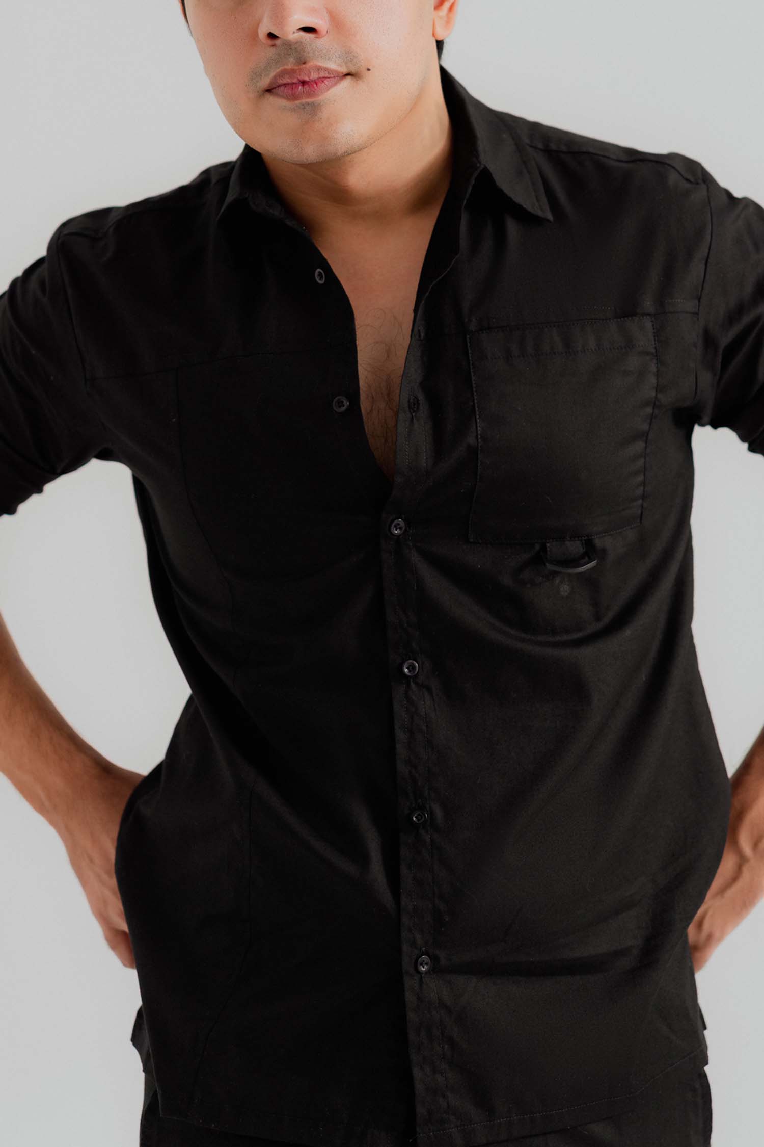 Black Relaxed Fit Shirt - Hustle N Holla