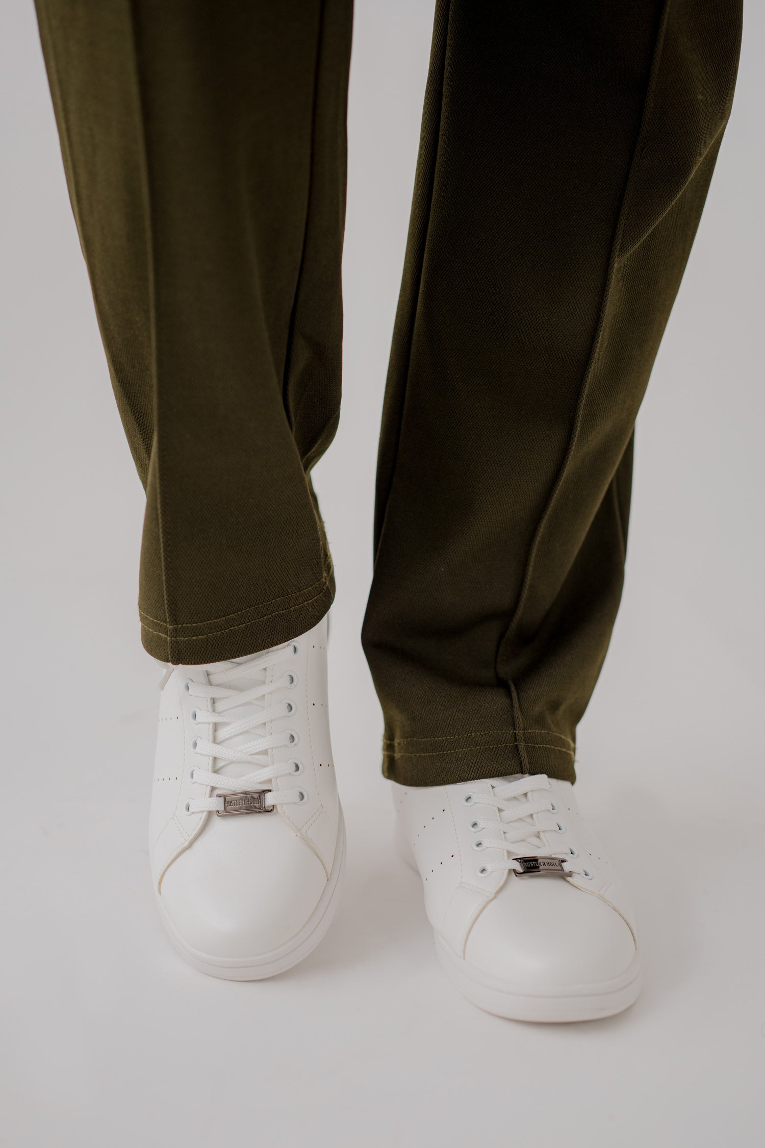 Textured Low Top White Sneakers