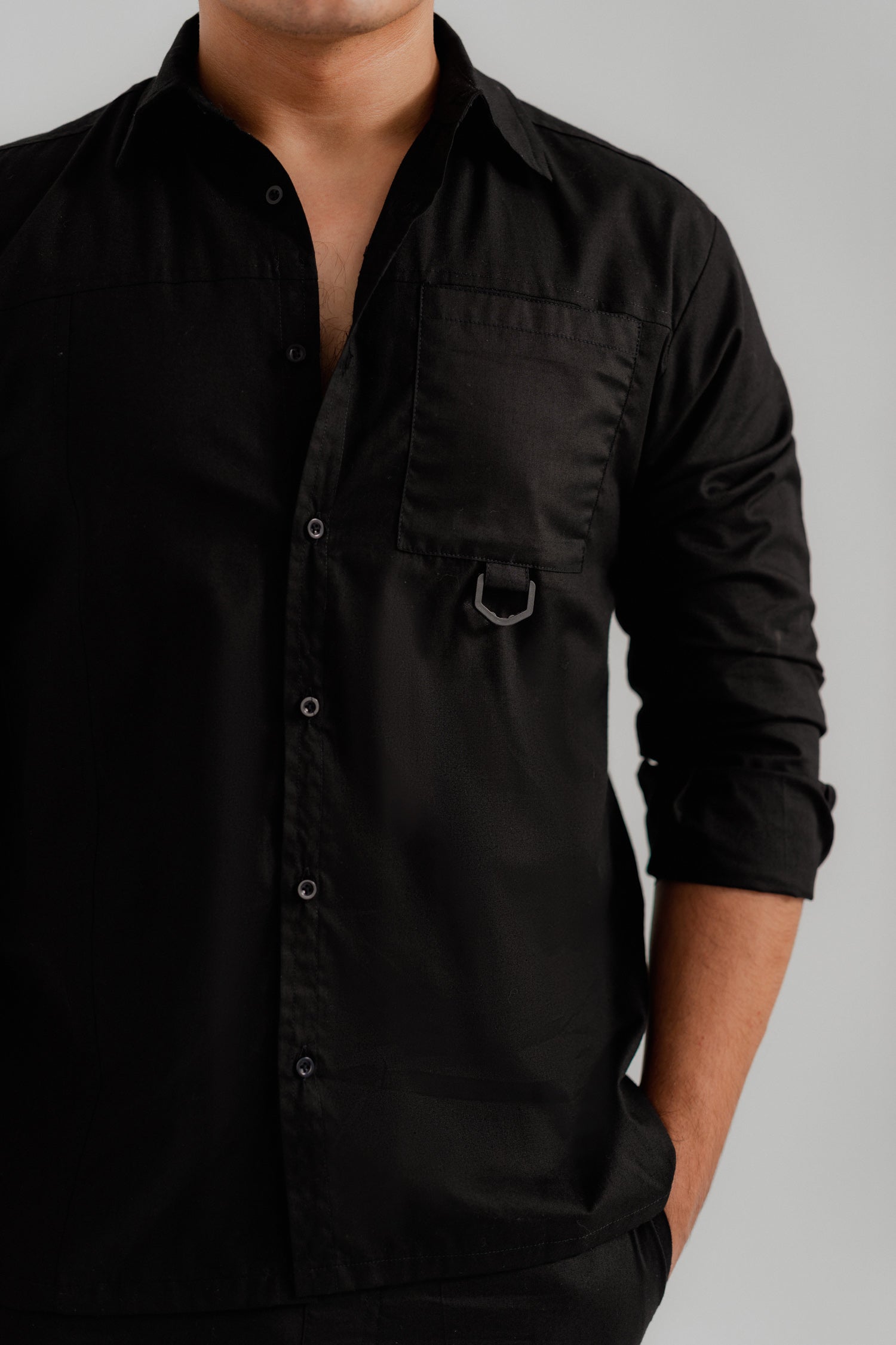 Black Relaxed Fit Shirt - Hustle N Holla