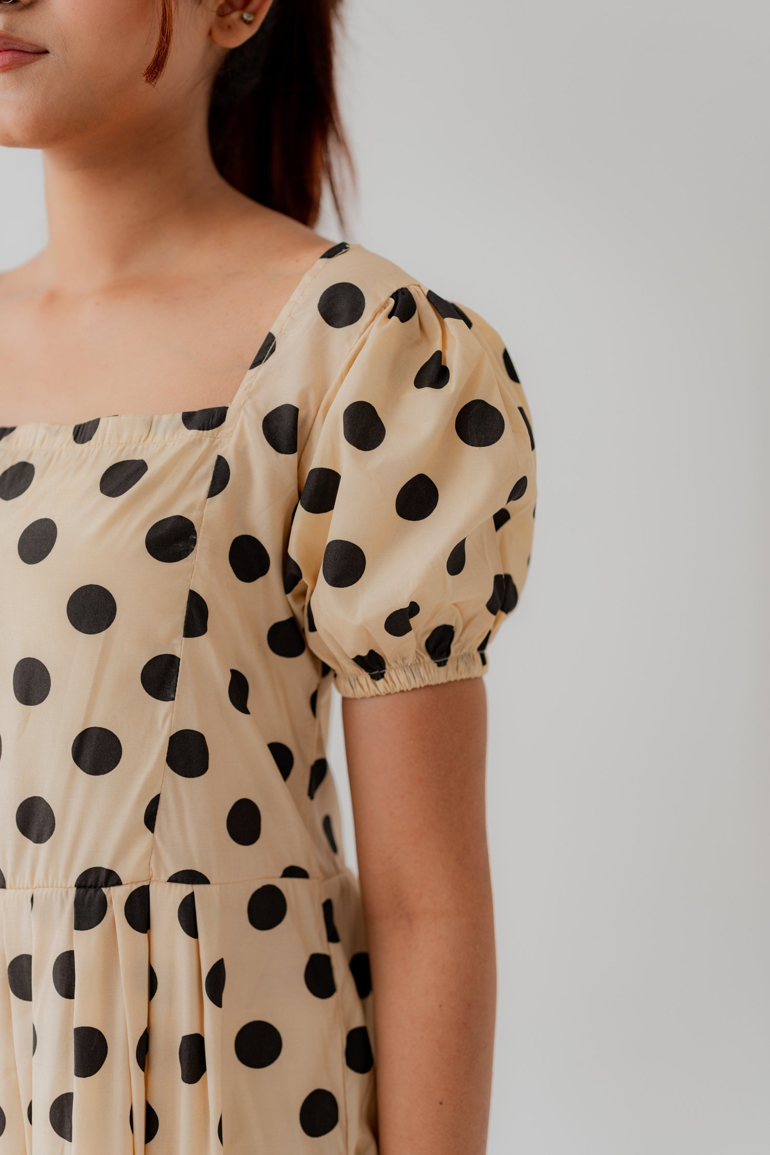 Polka Dots Midi Smocked Dress - Hustle N Holla
