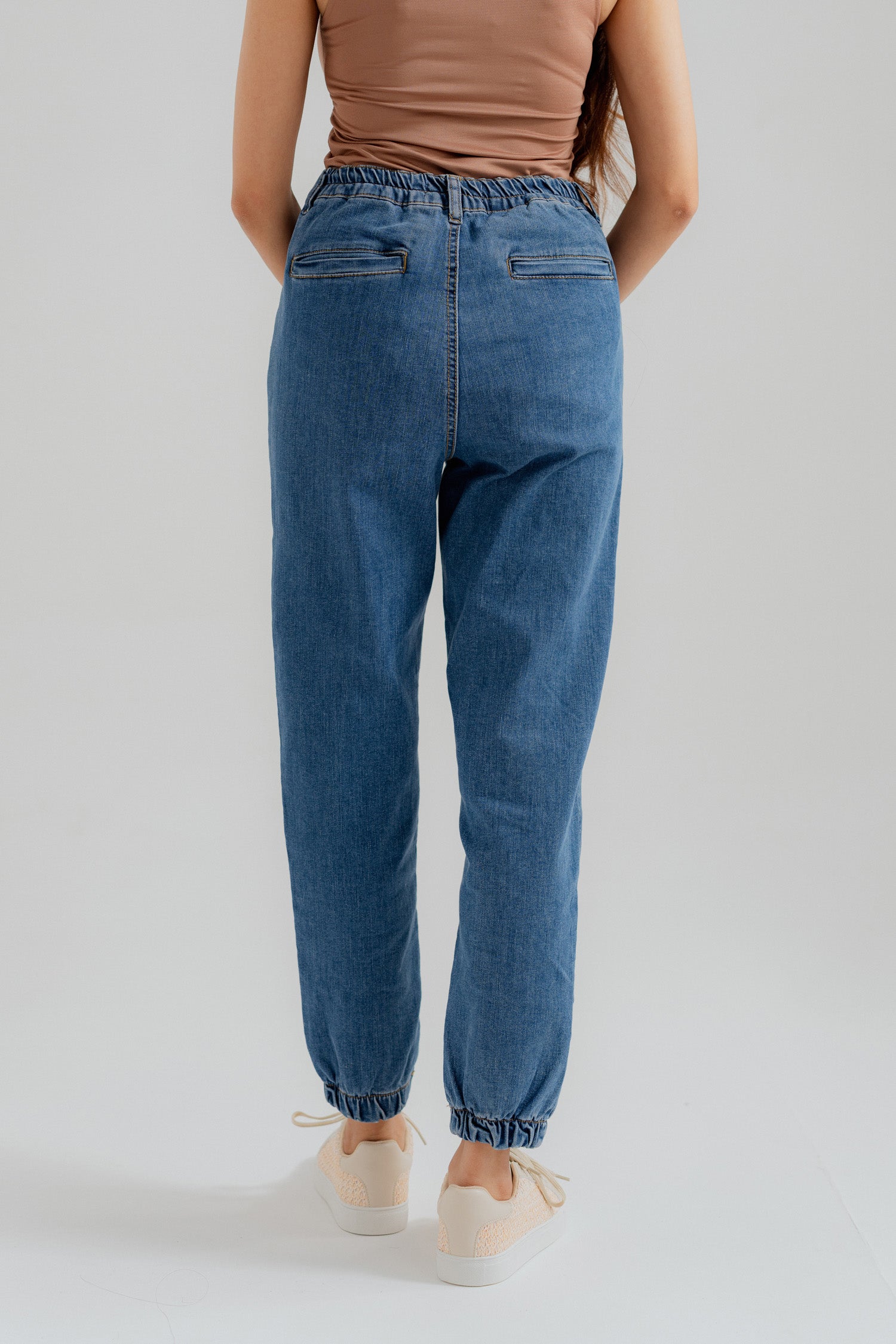 Mid Blue Denim Jogger Jeans - Hustle N Holla