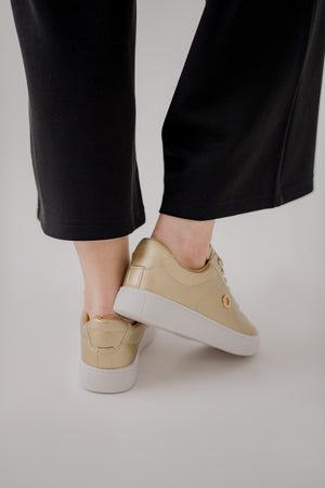 Golden Low Top Trainers - Hustle N Holla