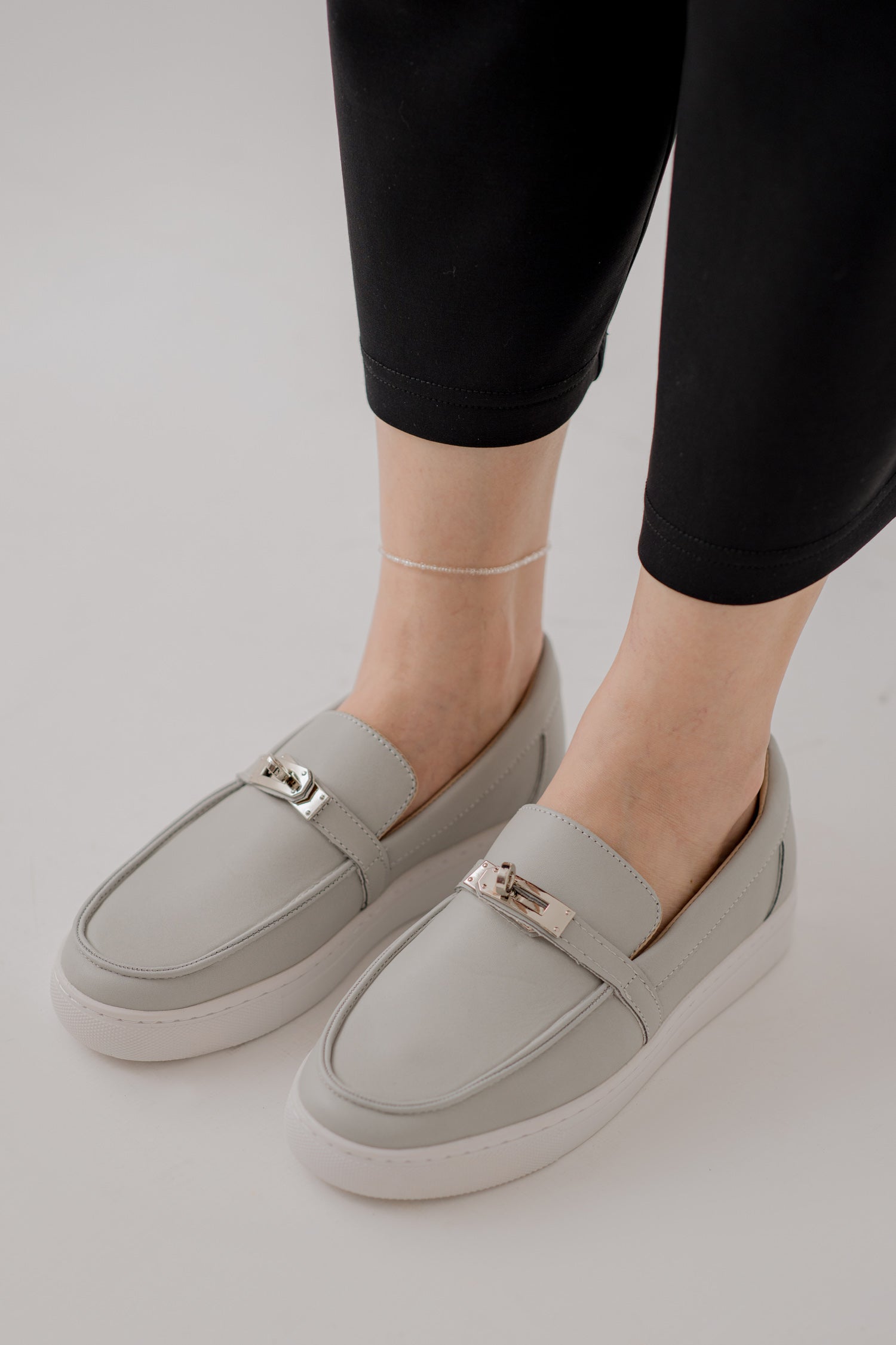 Grey Buckled Loafers - Hustle N Holla