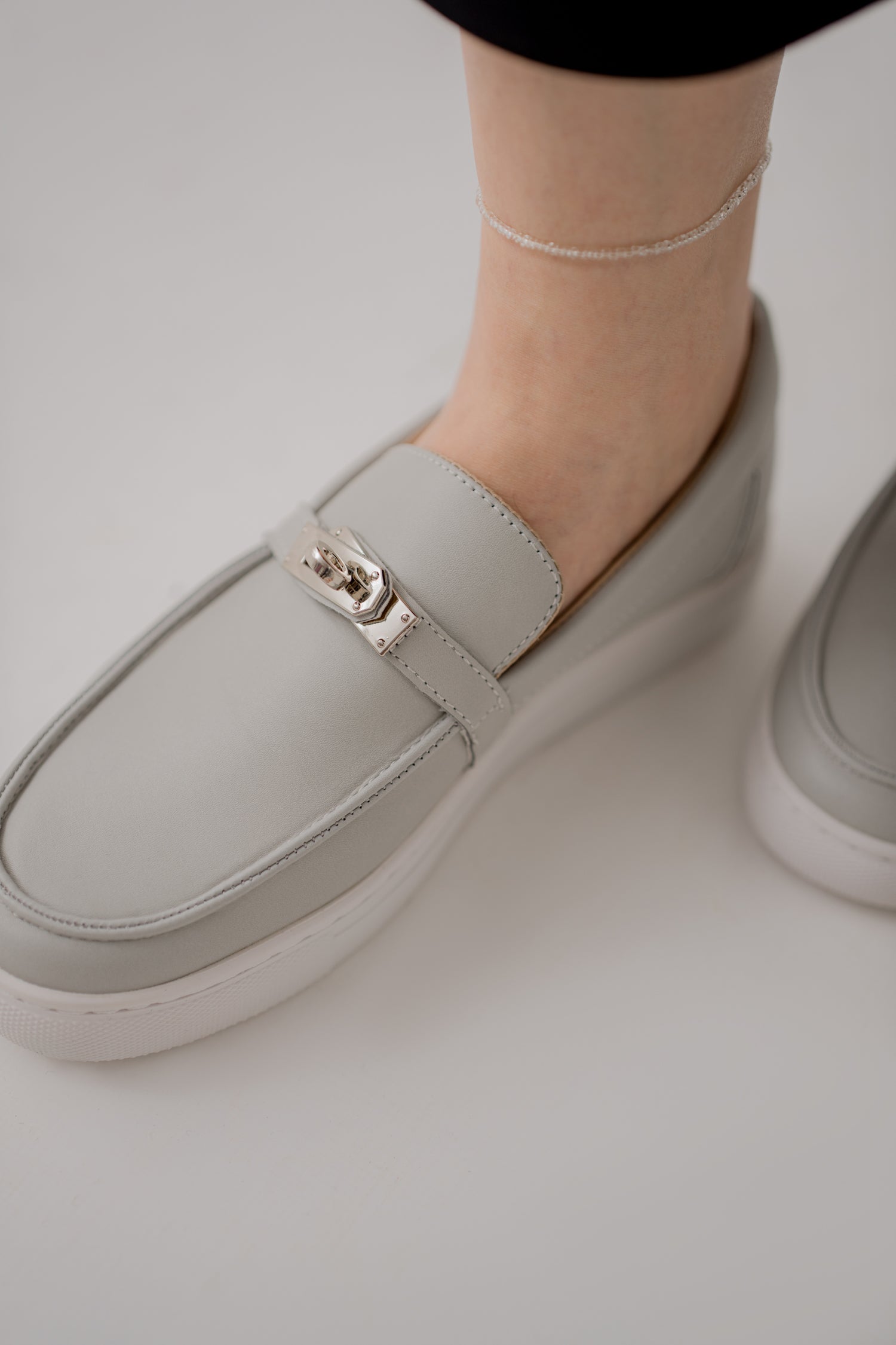 Grey Buckled Loafers - Hustle N Holla