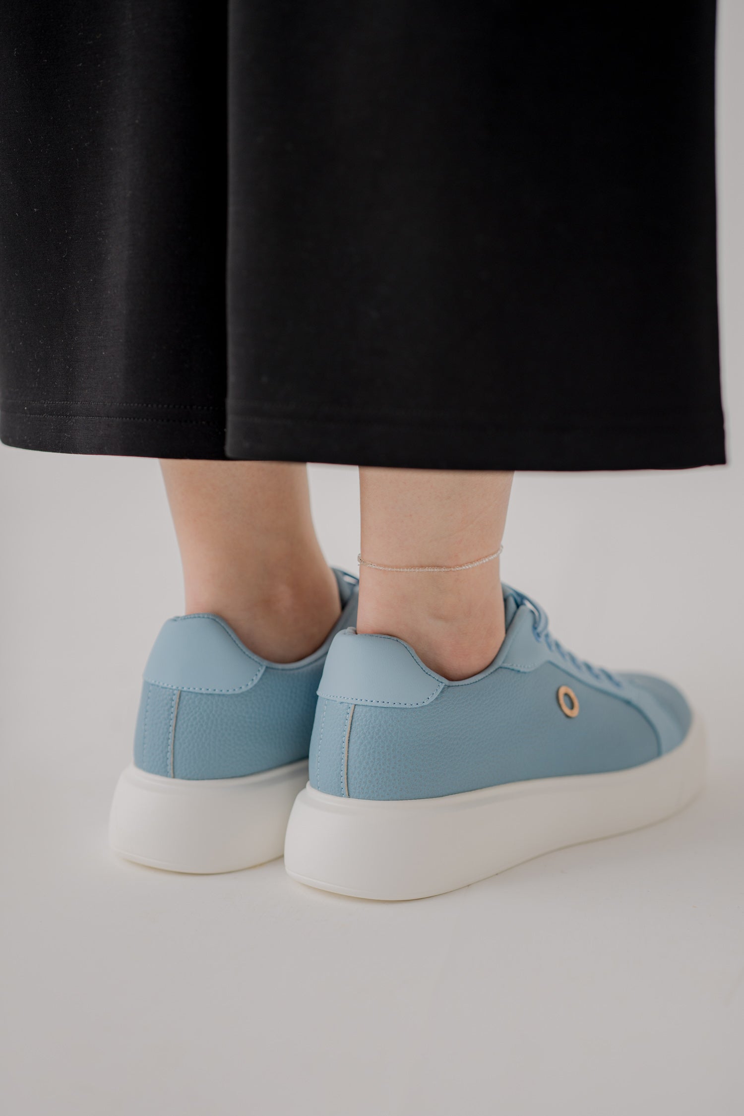 Ice Blue Low Top Sneakers - Hustle N Holla