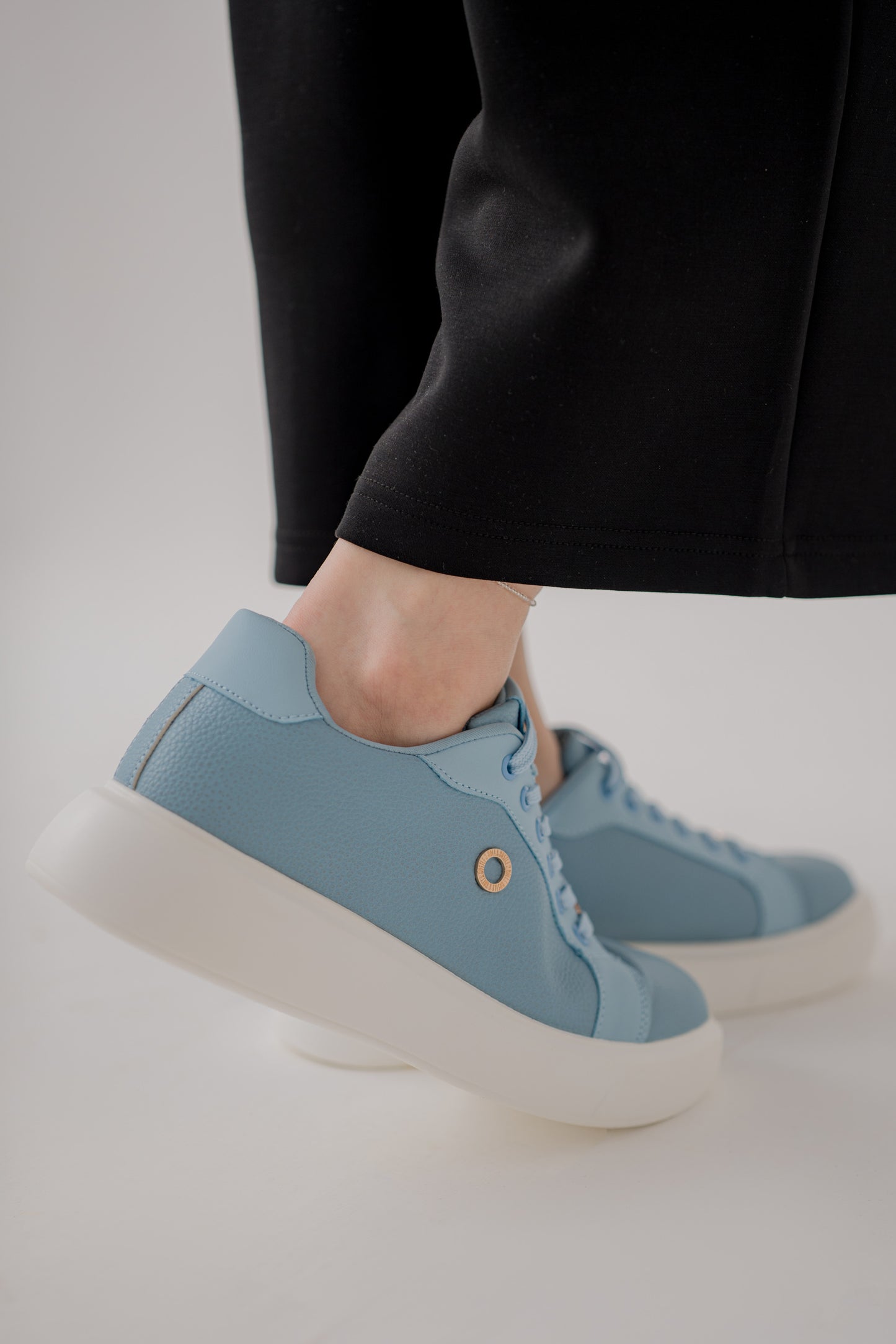 Ice Blue Low Top Sneakers - Hustle N Holla
