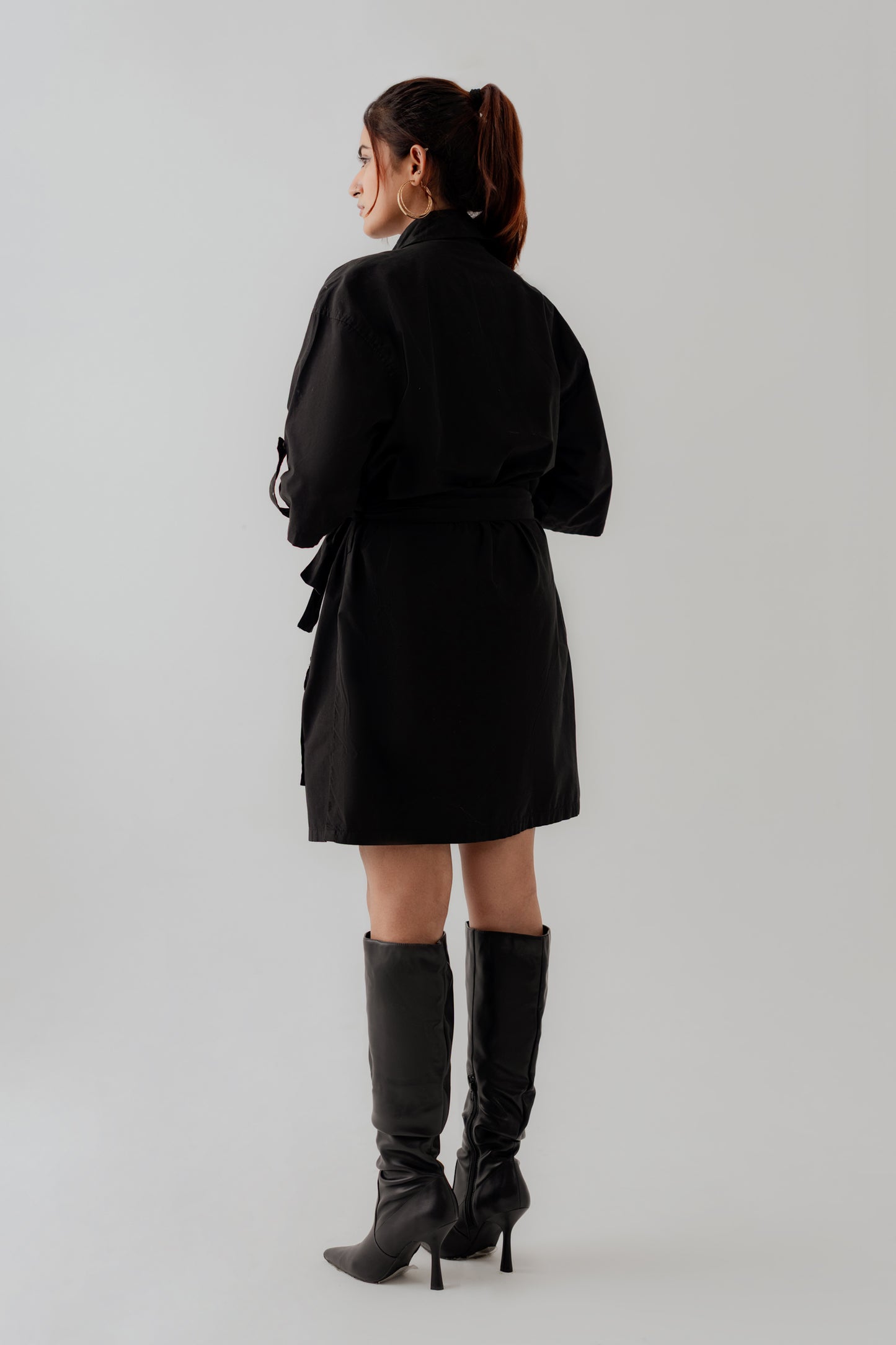 Black Canvas Midi Dress - Hustle N Holla