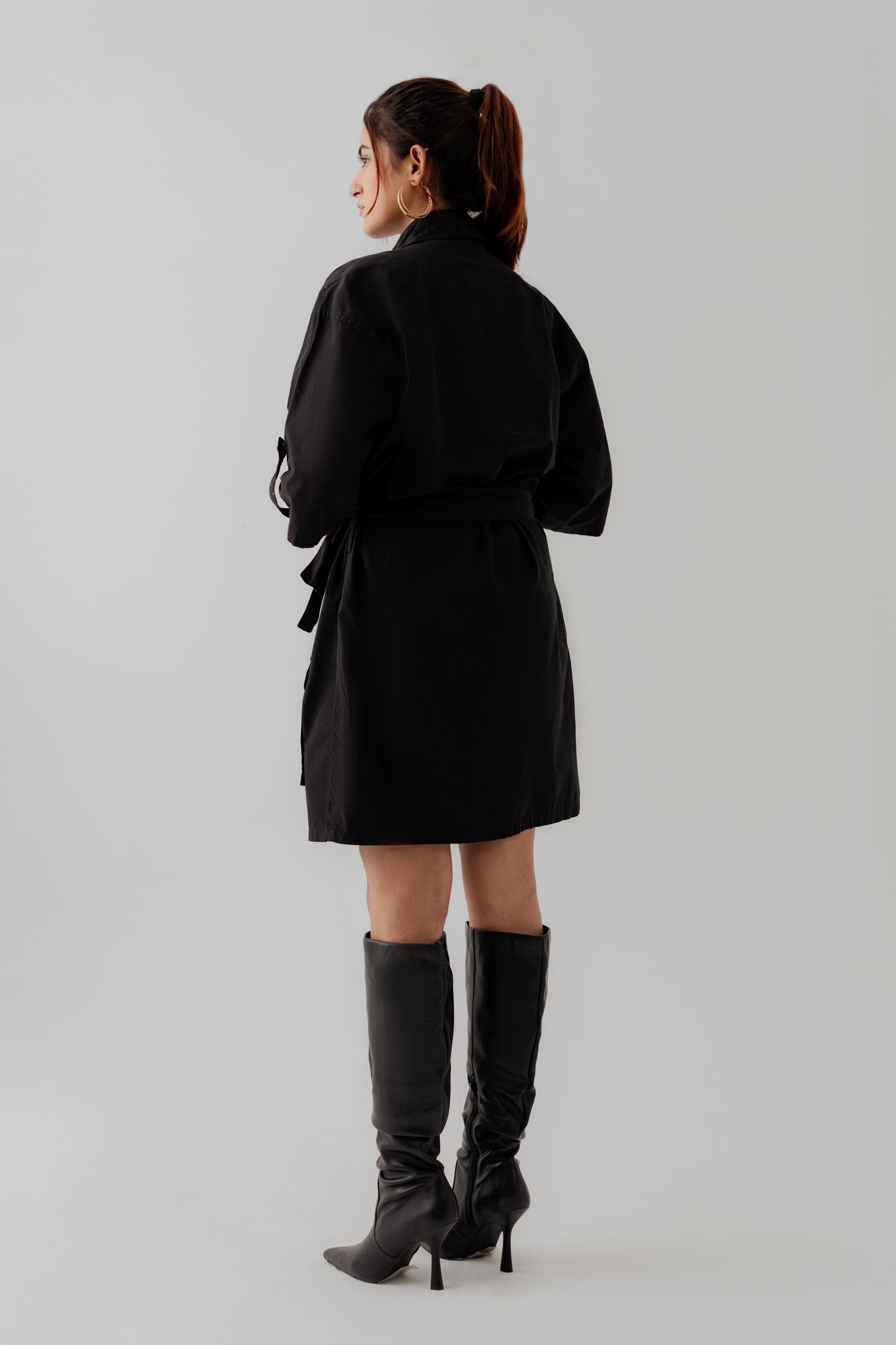 Black Canvas Midi Dress - Hustle N Holla
