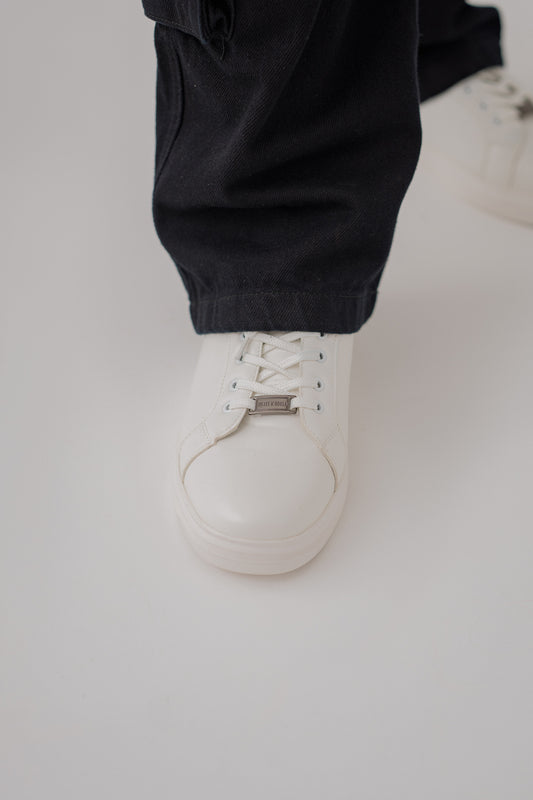 Classic White Low Top Sneakers - Hustle N Holla