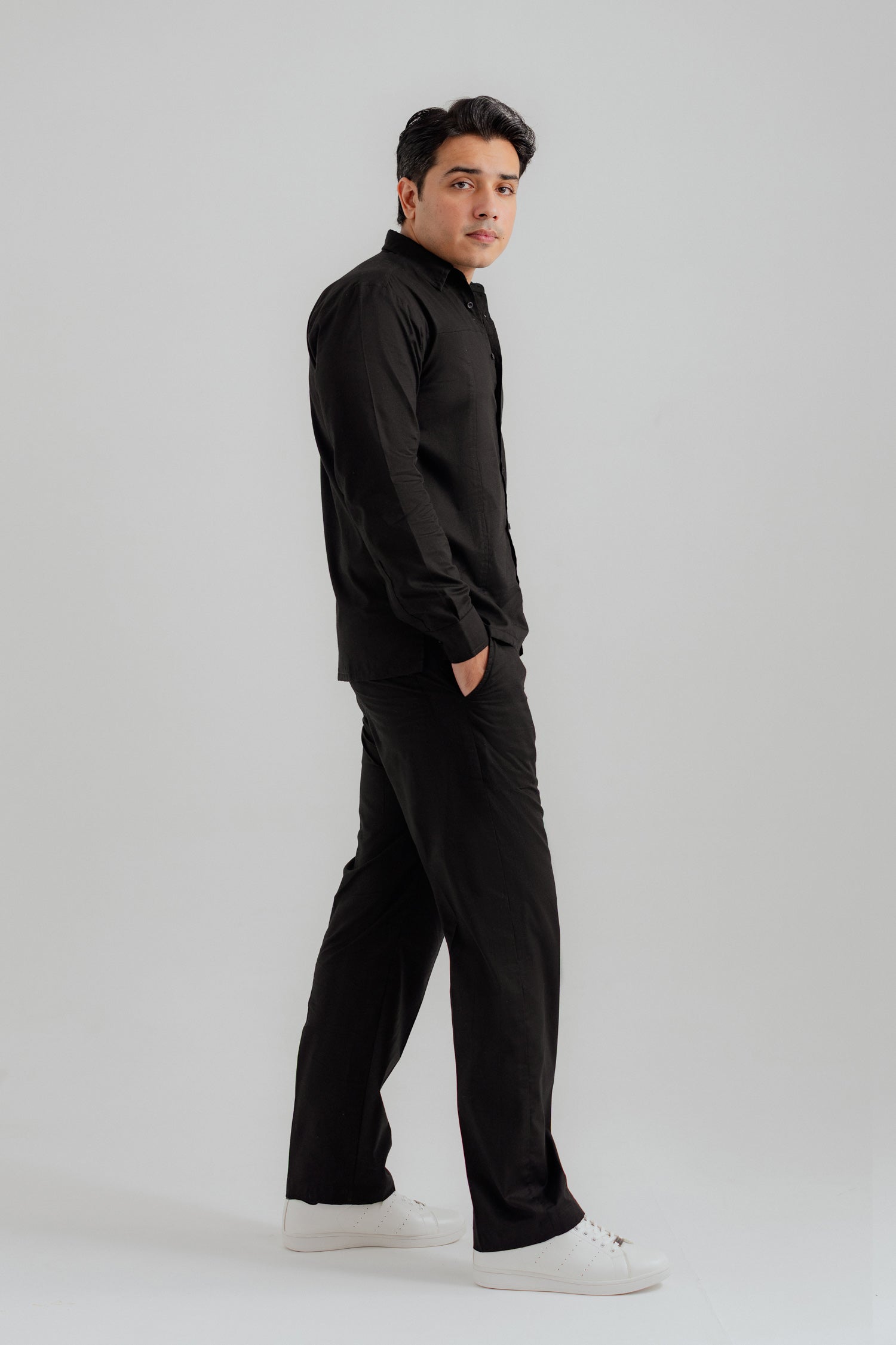 Black Relaxed Fit Shirt - Hustle N Holla