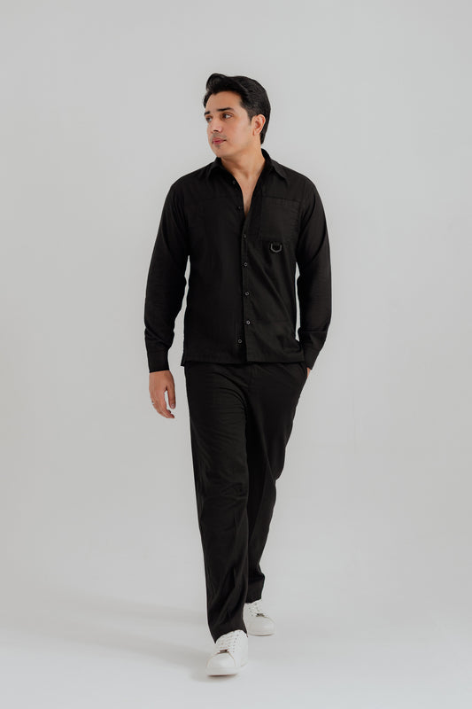 Black Relaxed Fit Shirt - Hustle N Holla